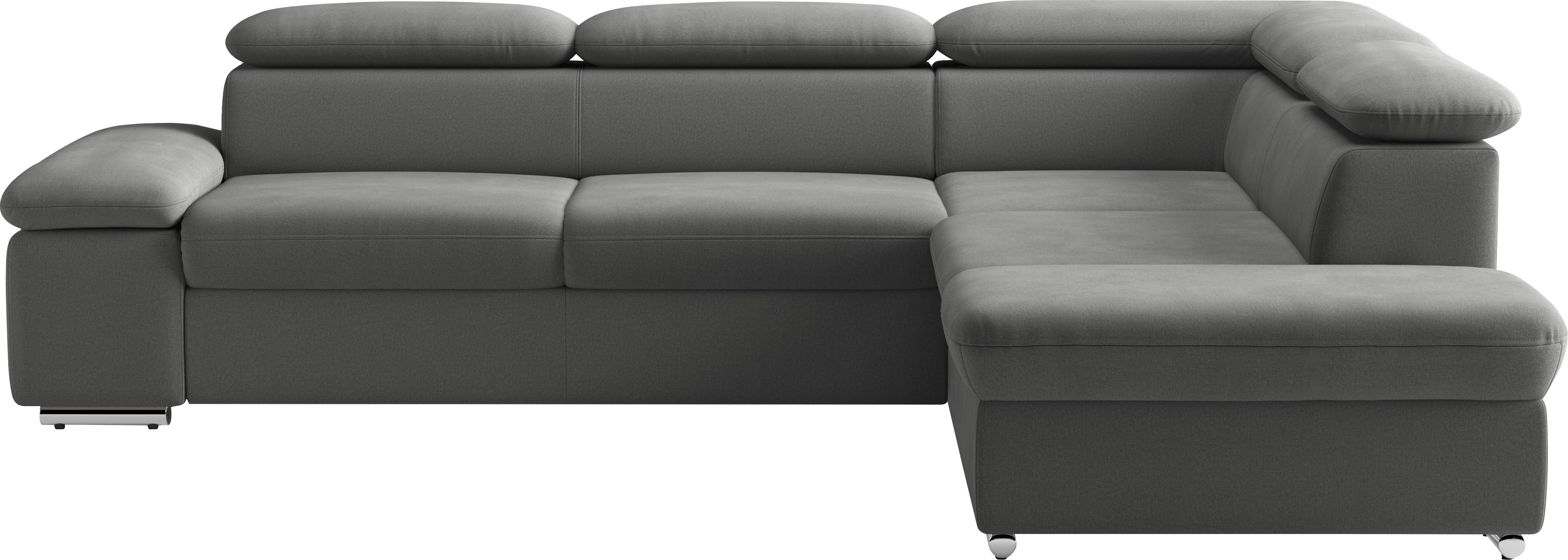 sit&more Ecksofa "Valantine L-Form, B: 272 cm, Armteilverstellung, Kopfteilverstellung" optional Schlaffunktion, Komfortsofa, modern