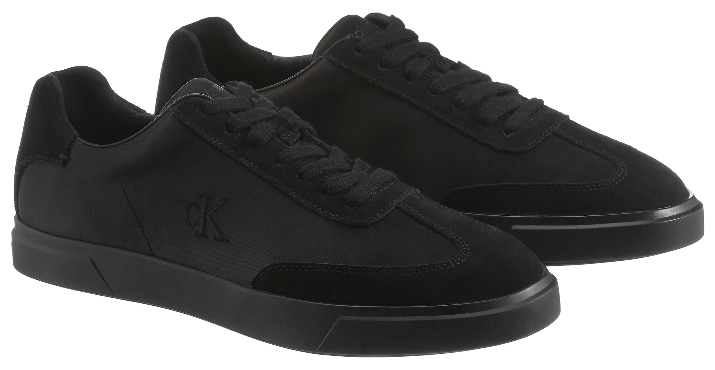 Calvin Klein Plateausneaker "LOW PRO CUPSOLE WT SATIN MIX" Freizeitsneaker, Halbschuh mit zwei Schnürsenkelarten