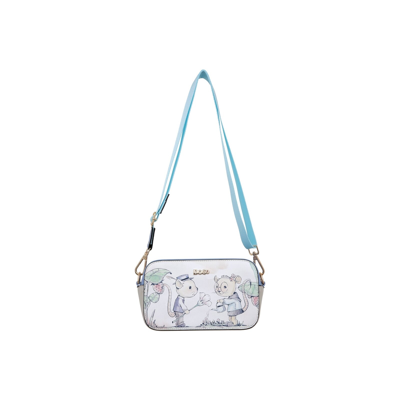 DOGO Handtasche »Mono Abendtasche Mice Society Damen Umhängetasche Schultertasche« Handgefertigt