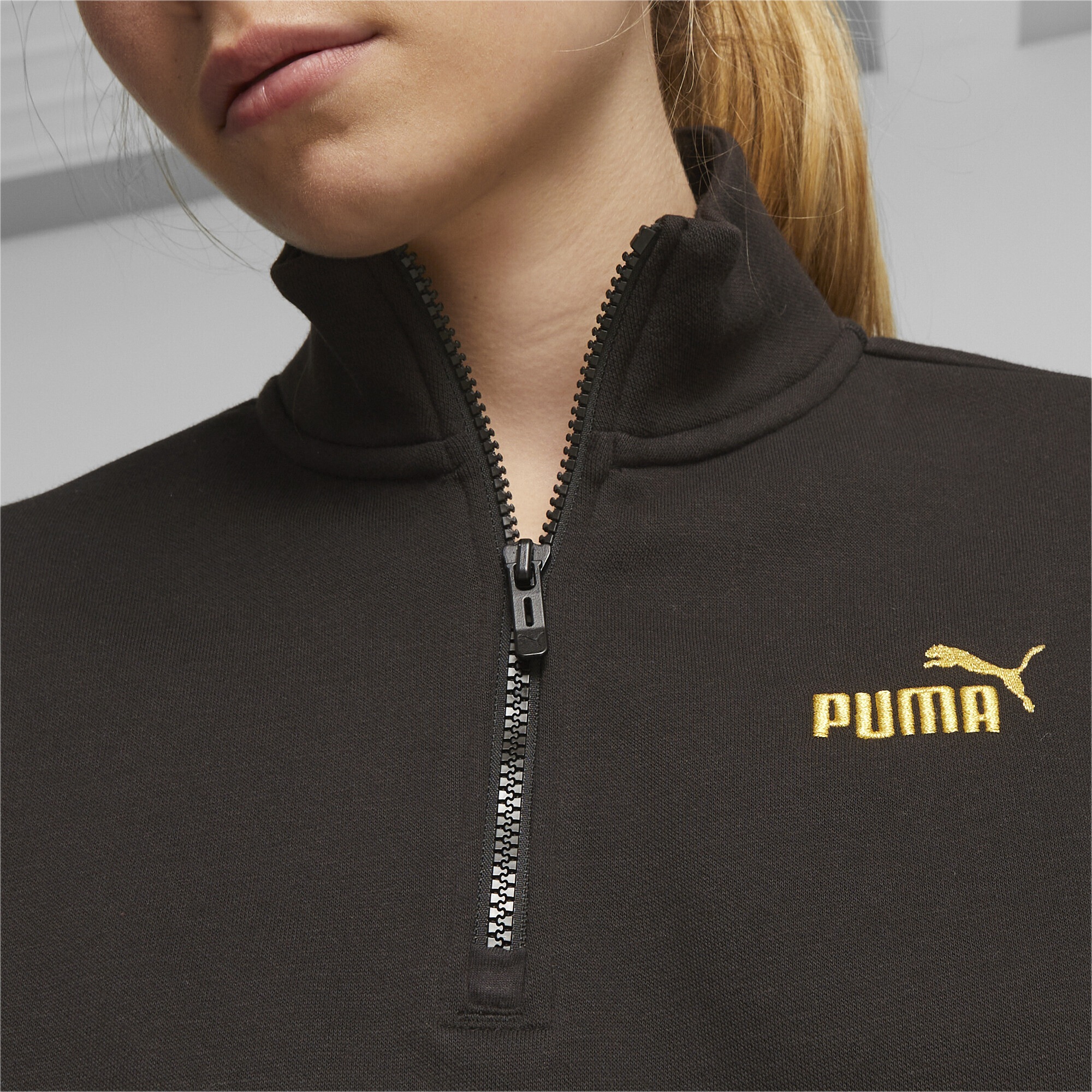 PUMA Sweatshirt »ESS+ MINIMAL GOLD Half-Zip | Damen« bestellen BAUR