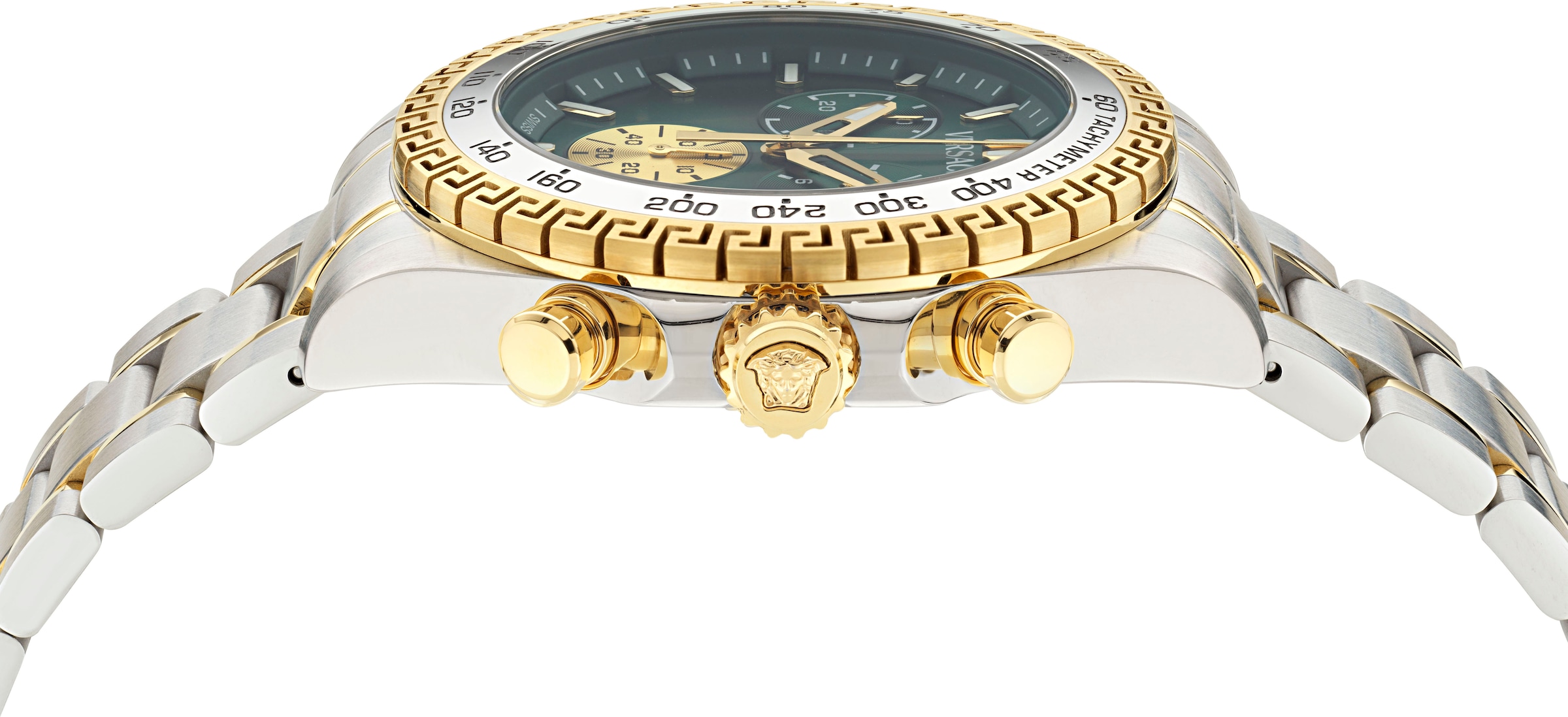 Versace Chronograph »VERSACE CHRONO X«, Quarzuhr, Armbanduhr, Herrenuhr,Swiss Made,Edelstahlband,Stoppfunktion