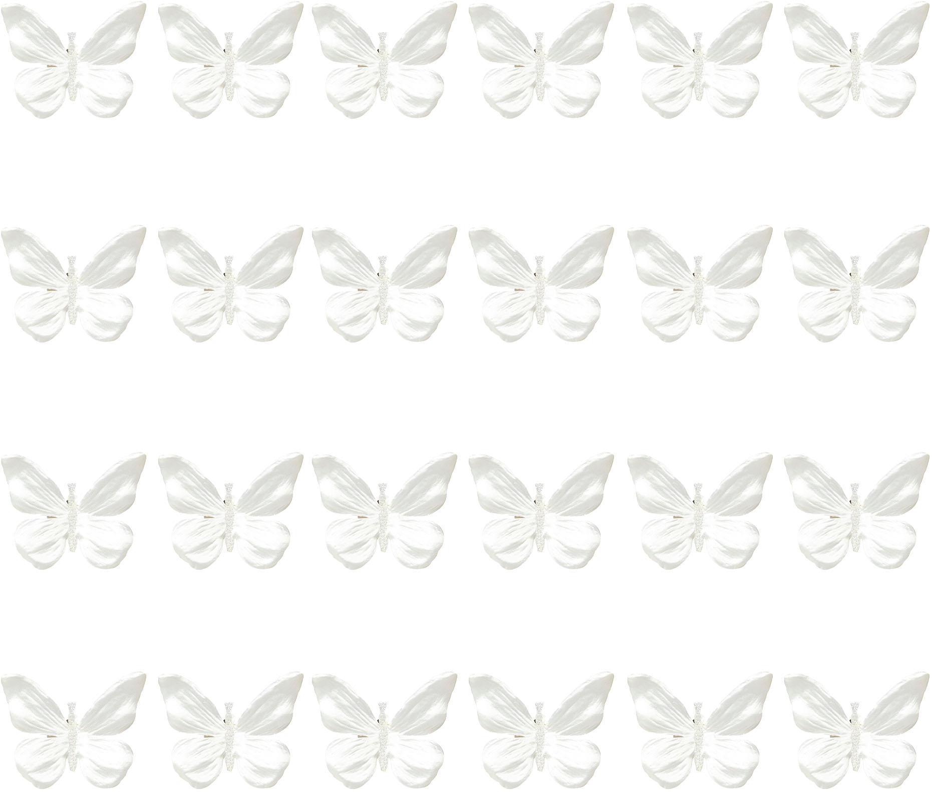Creativ green Dekoobjekt "Schmetterlinge mit Clip", im 24er Set