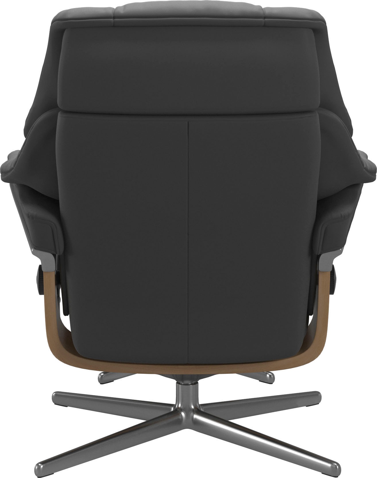 Stressless® Relaxsessel »Reno«, (Set, Relaxsessel mit Hocker), mit Hocker, mit Cross Base, Größe S, M & L, Holzakzent Eiche