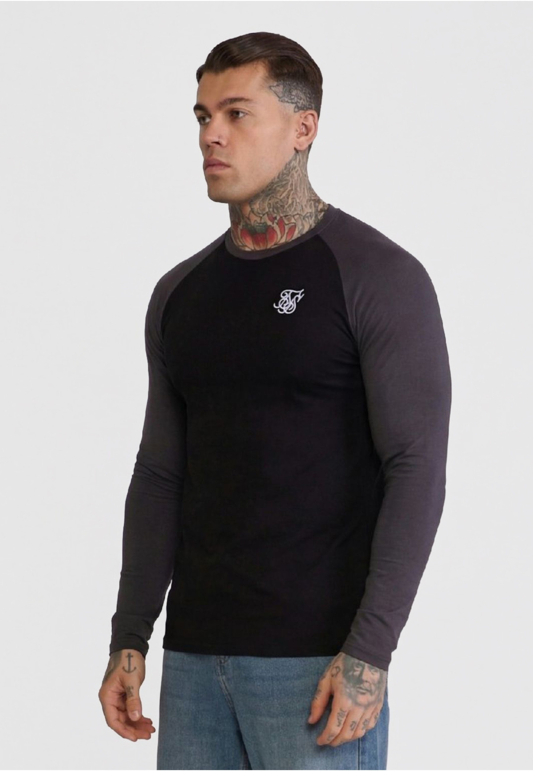Siksilk Langarmshirt »SikSilk LS Muscle Fit T-Shirt« 1