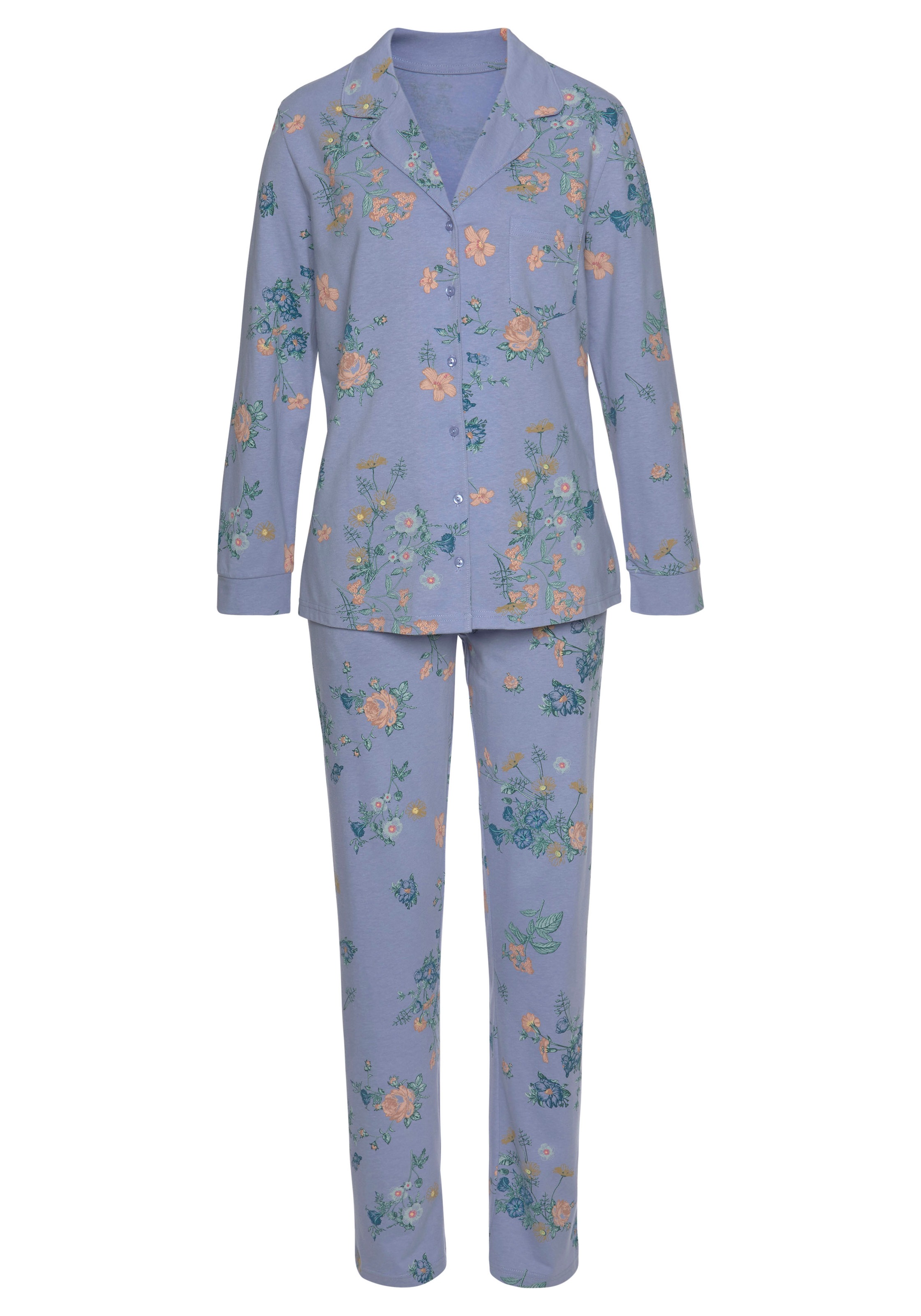 Vivance Dreams Pyjama 2 tlg. mit Blumen Print günstig online kaufen