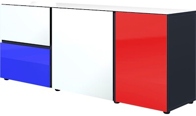 GERMANIA Lowboard »Ideeus«, Breite 164 cm, Fronten und Oberboden mit Glasauflagen kaufen