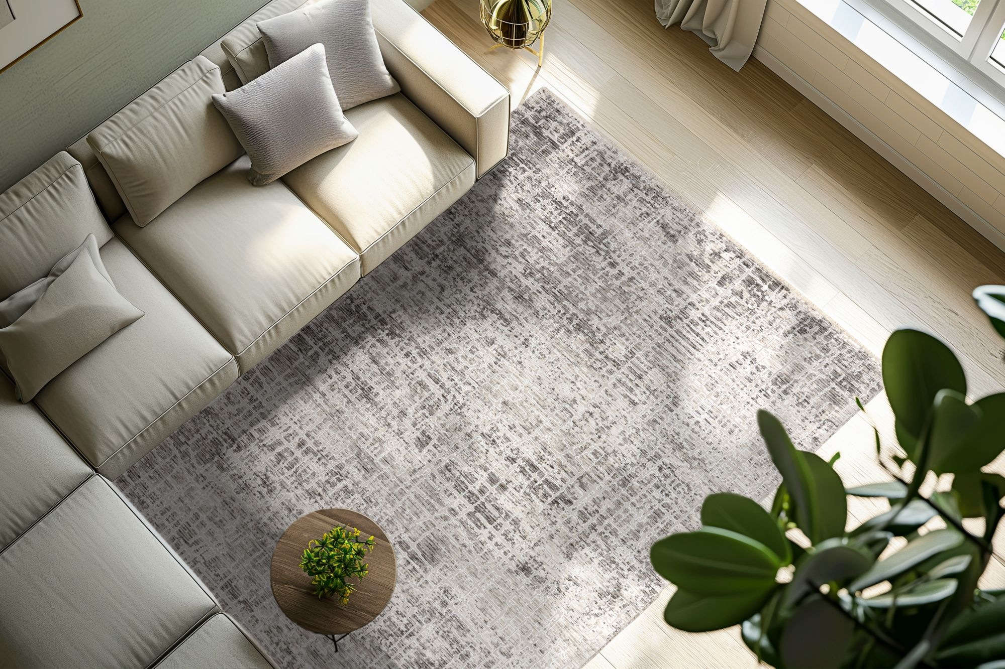 Kayoom Teppich »Amora 260« rechteckig 13 mm Höhe Kurzflor, Vintage, Hoch Tief Struktur, Wohnzimmer