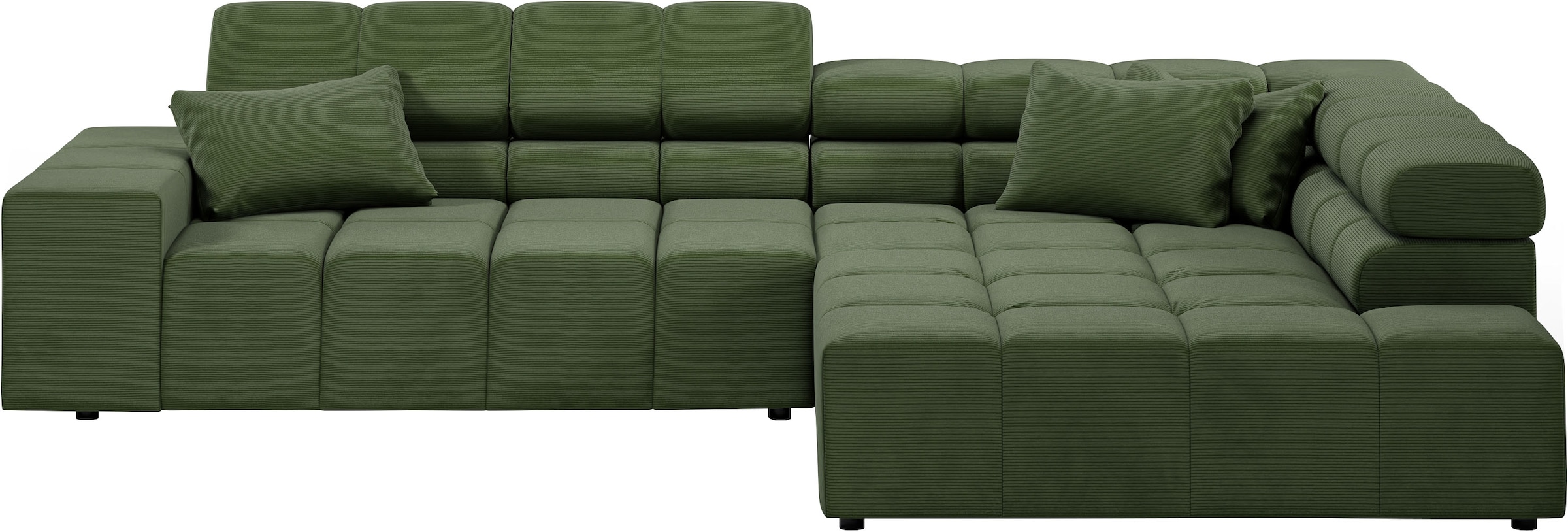 INOSIGN Ecksofa »Ancona incl. Kopfteilverstellung, OTTOs Choice, Breite 319cm, L-Form«, wahlweise motorische Sitztiefenverstellung, auch in Cord + Easy Care