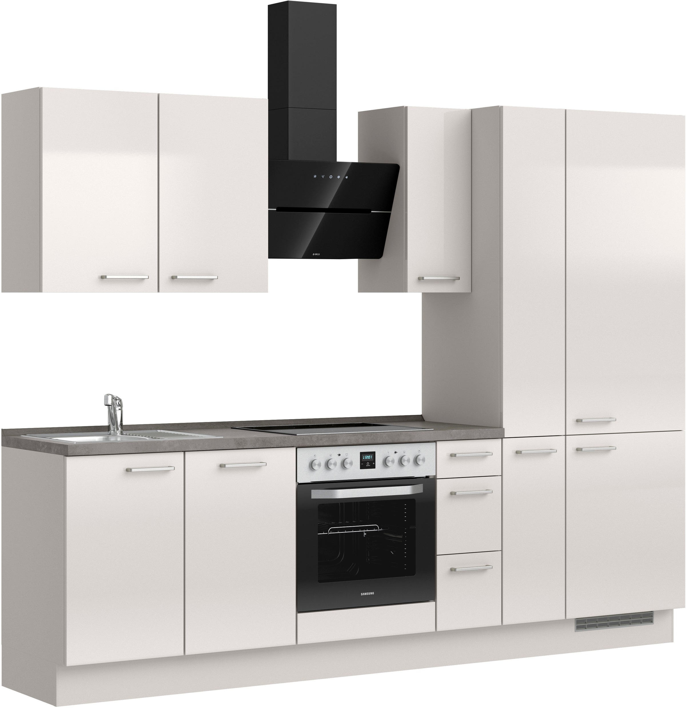 nobilia® Küchenzeile »"Flash II"«, vormontiert, Ausrichtung wählbar, Breite 270 cm, wahlw. mit E-Geräten