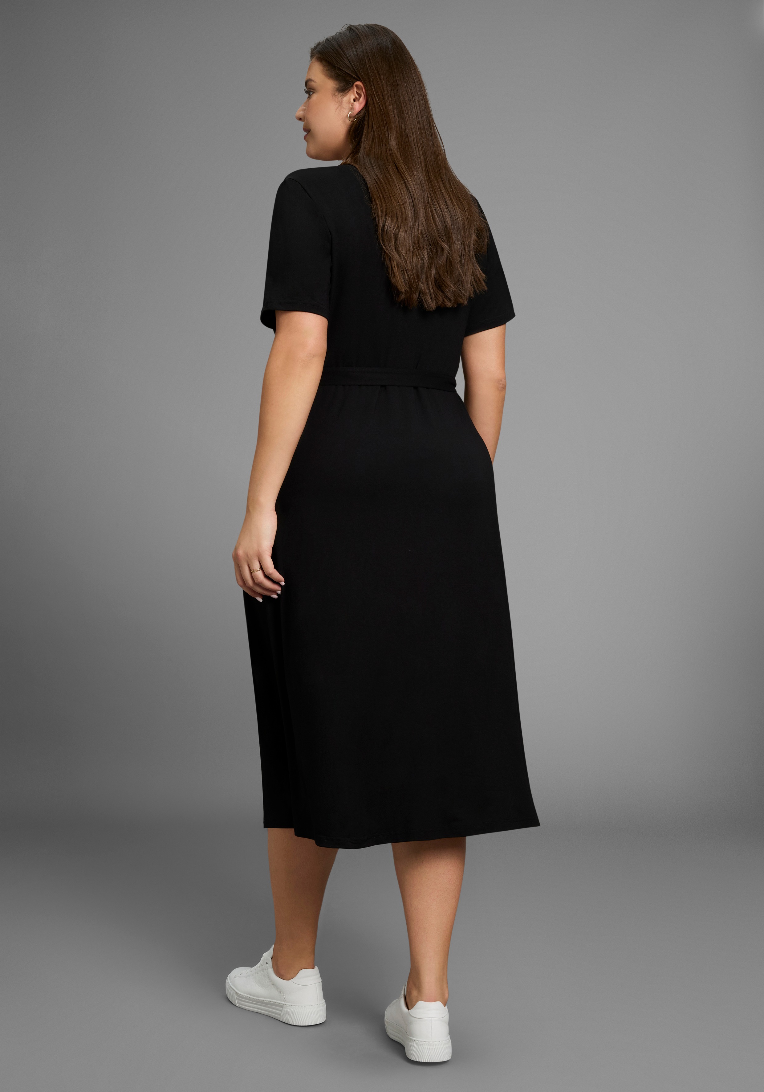 Thumbnail - Laura Scott CURVE Midikleid Ohne Taschen mit betonter Taille - GROSSE GRÖSSE