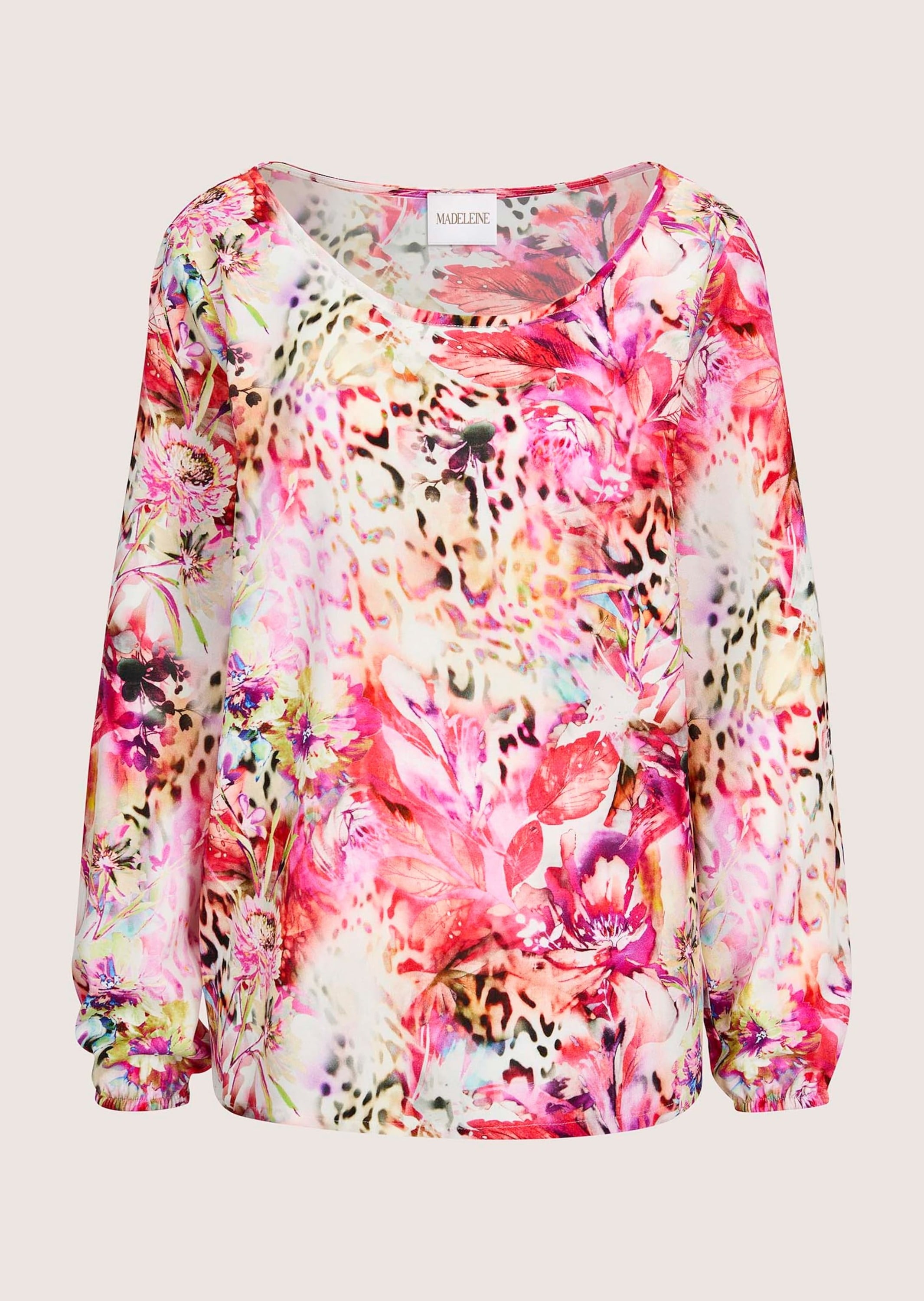 MADELEINE "Bluse Druckbluse mit Leo- und Blumenmuster"