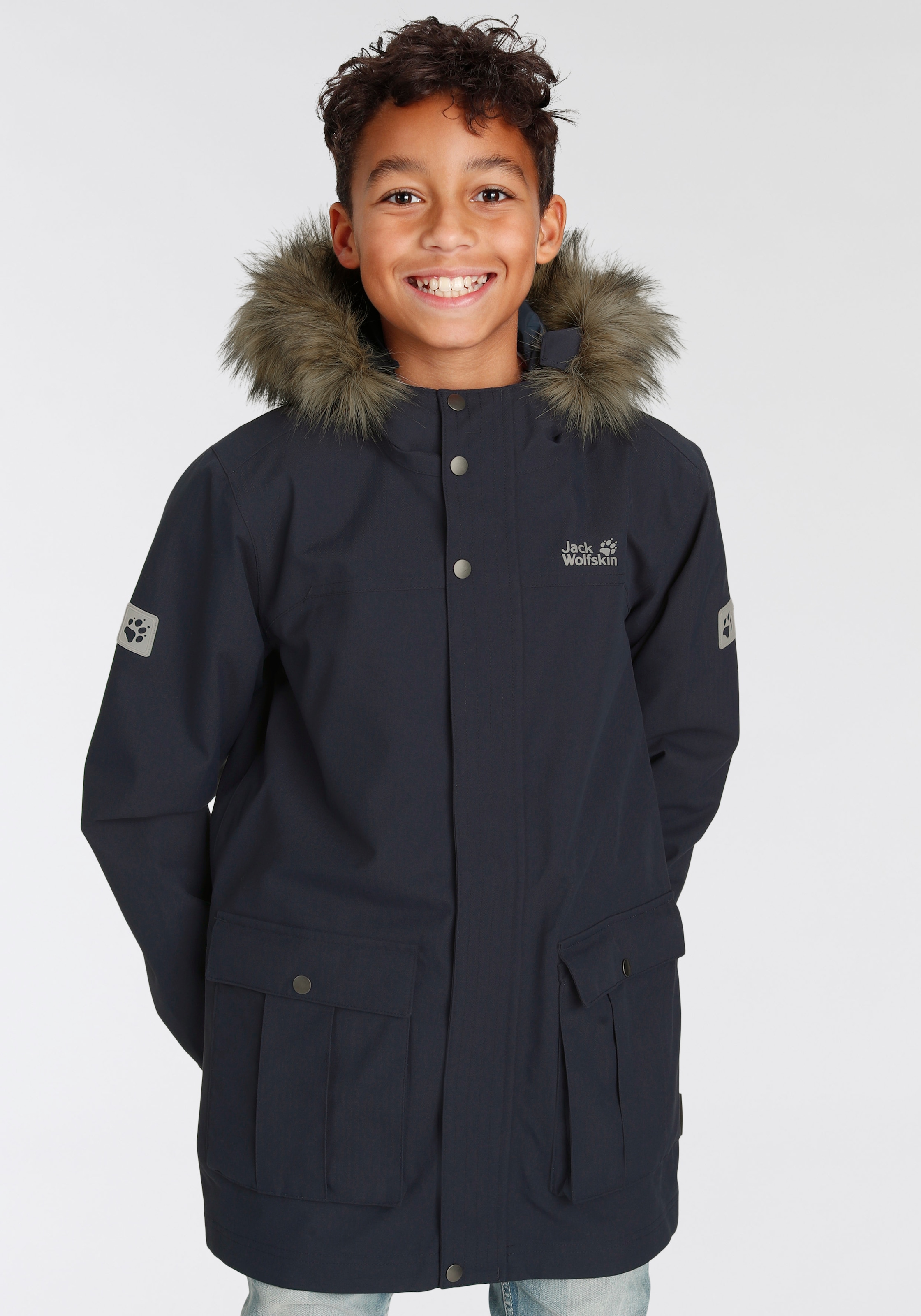 Jack Wolfskin 3-in-1-Funktionsparka »B ELK ISLAND 3IN1 PARKA - für Kinder«,  mit Kapuze, Wasserdicht & Winddicht & Atmungsaktiv auf Rechnung | BAUR