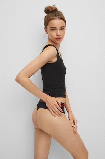 HUGO Underwear T-String »THONG SPORTY LOGO«, mit elastischem Bund