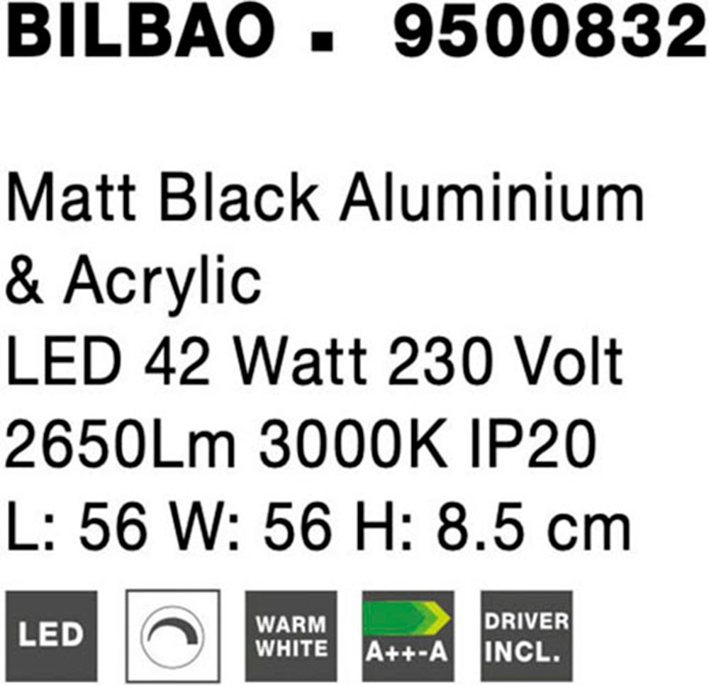 Nova Luce LED Deckenleuchte »BILBAO«, 3 flammig, Leuchtmittel LED-Modul | LED fest integriert