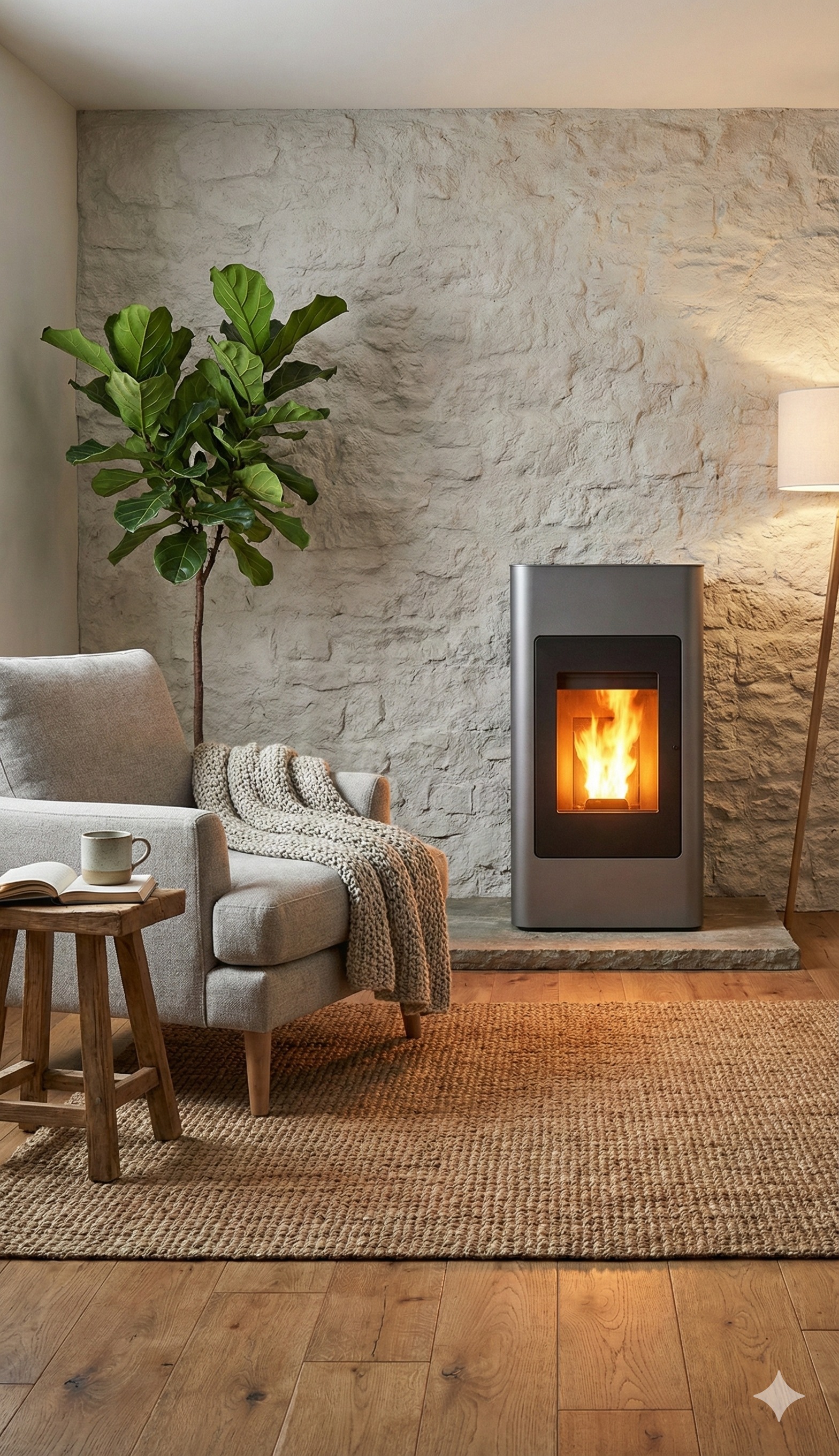 Haas + Sohn Pelletofen »HSP 2.cube, anthrazit/tief-schwarz«