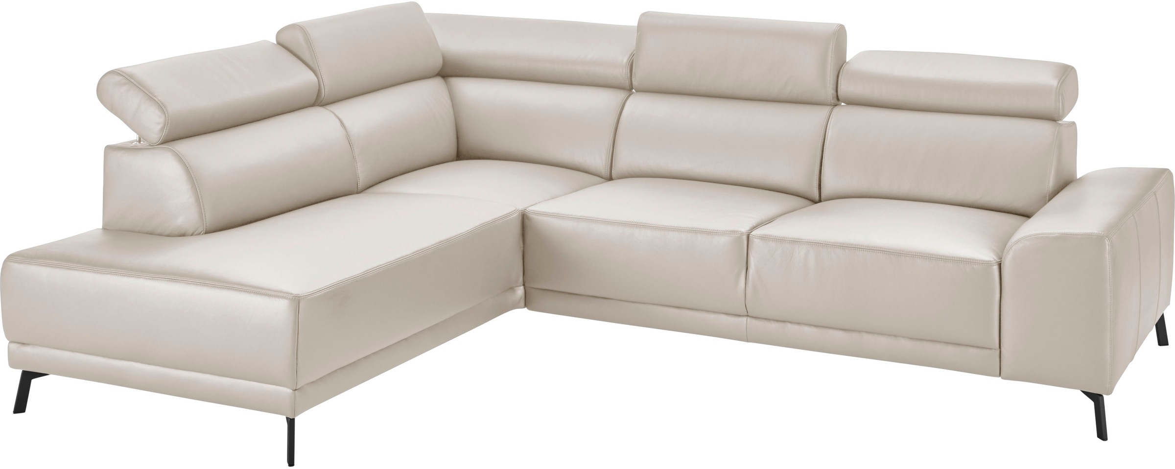 3C Candy Ecksofa »Greve modern und bequem, inkl. manueller Kopfteilverstellung, L-Form«, wahlweise mit motorischem Sitzvorzug
