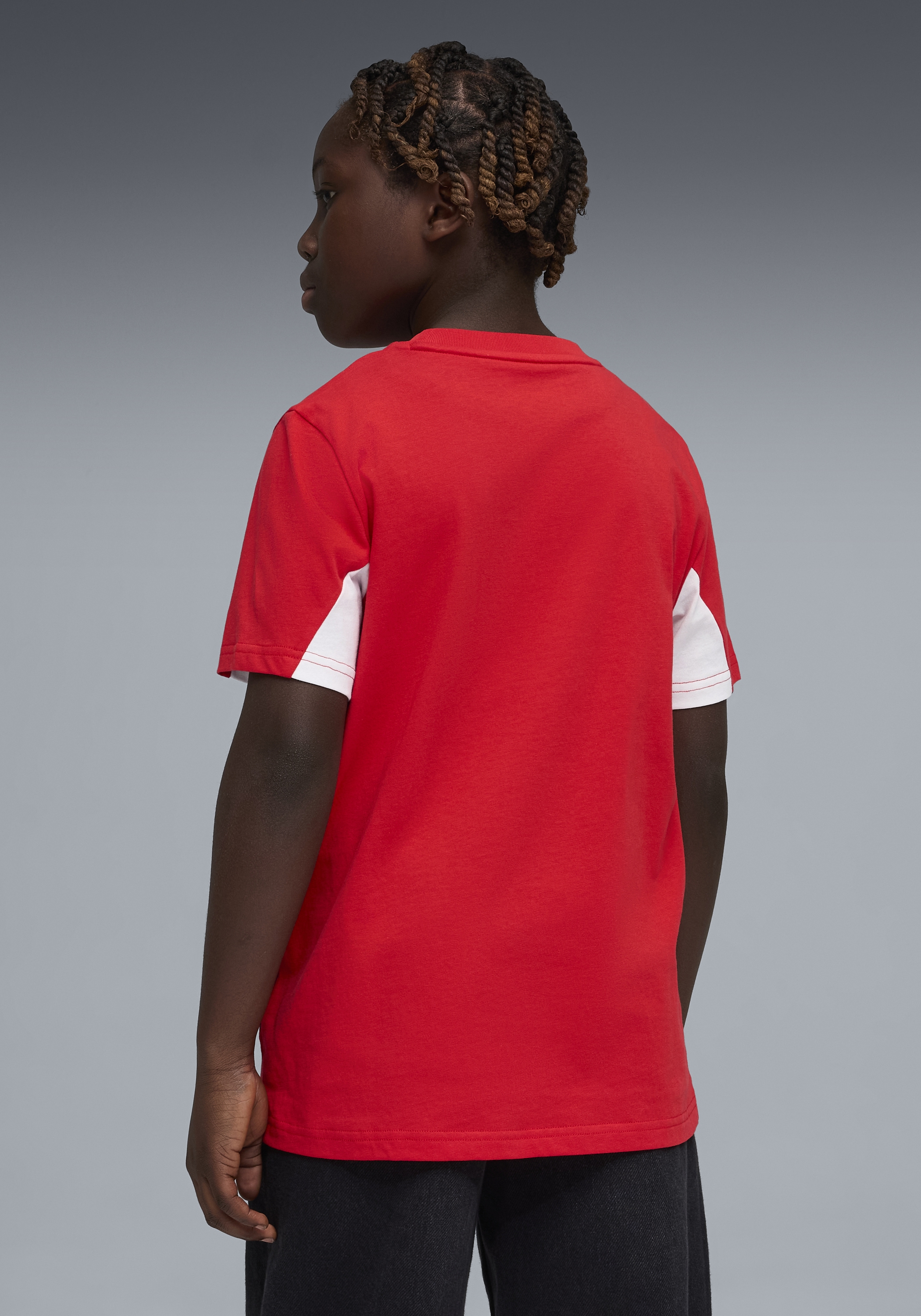 PUMA T-Shirt »ESS BLOCK TEE B« Kurzarm, Rundhalsausschnitt, ohne Kapuze