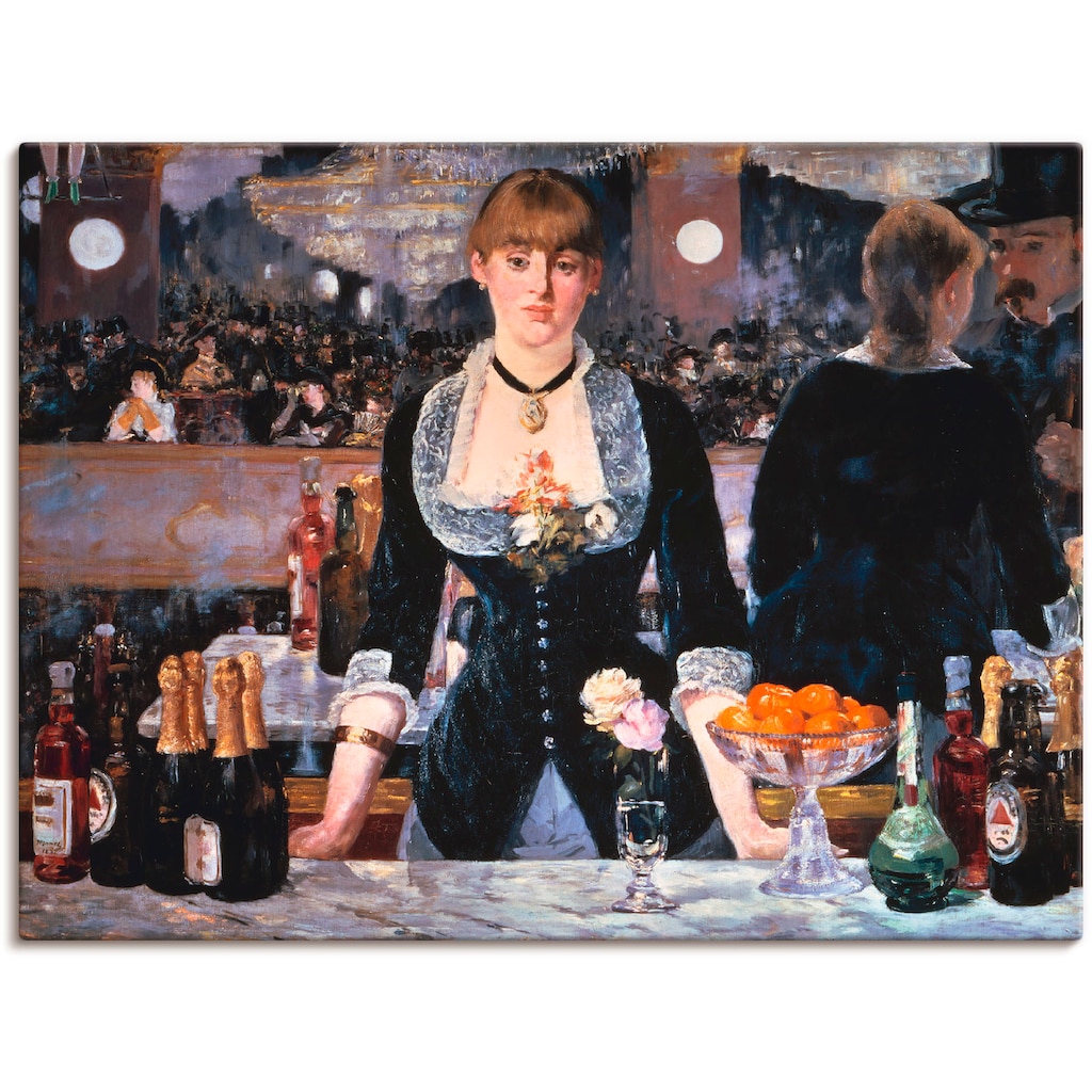 Artland Wandbild »Die Bar des Folies-Bergeres, um 1881«, Frau, (1 St.)