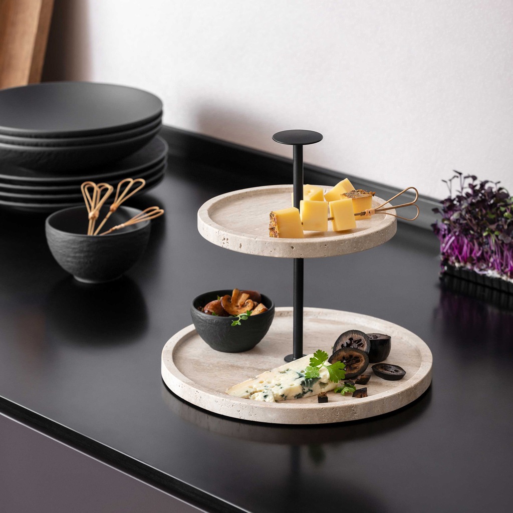 Villeroy & Boch Servierplatte "Etagere Manufacture Travertine ø 24,5 cm bei günstig online kaufen