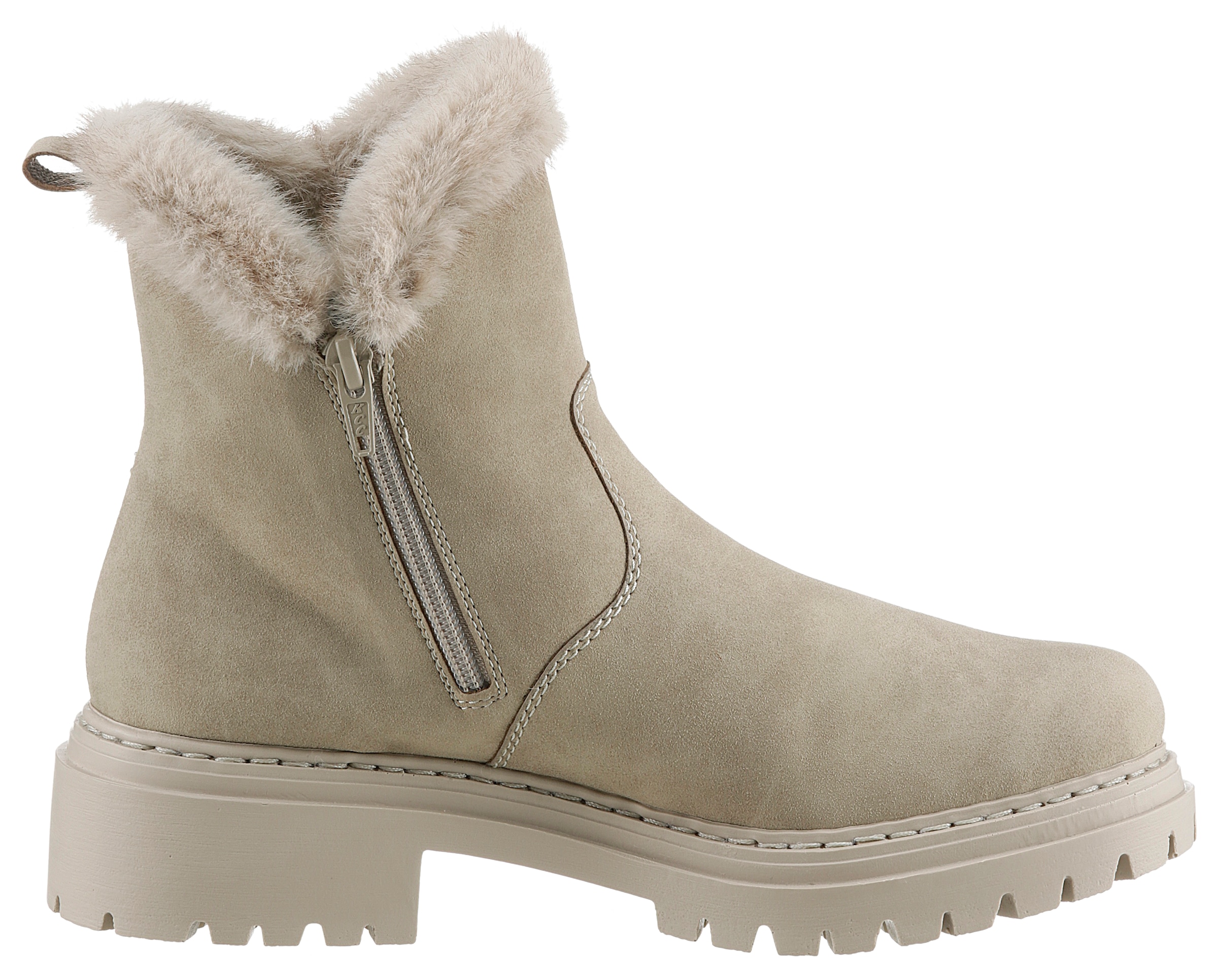 Rieker Winterstiefelette, Winterboots, Profilsohle, Blockabsatz, mit Innen-Reißverschluss