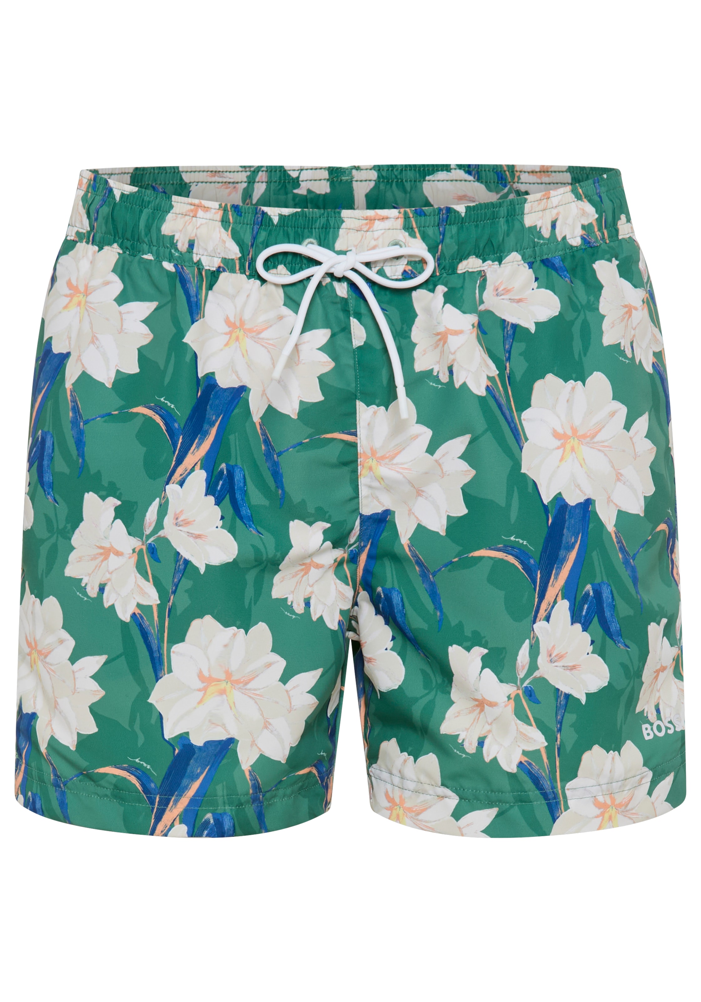 BOSS Badeshorts "Iris" mit floralem Muster günstig online kaufen