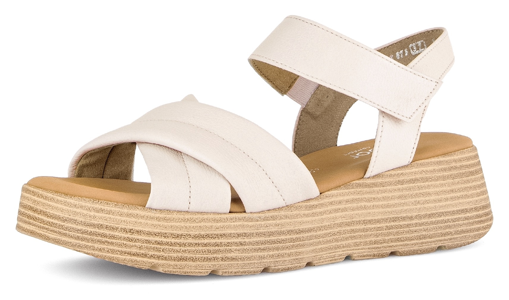 Sandalette »RHODOS«, Sommerschuh, Sandale, Plateauabsatz, mit Klettverschluss, Weite G