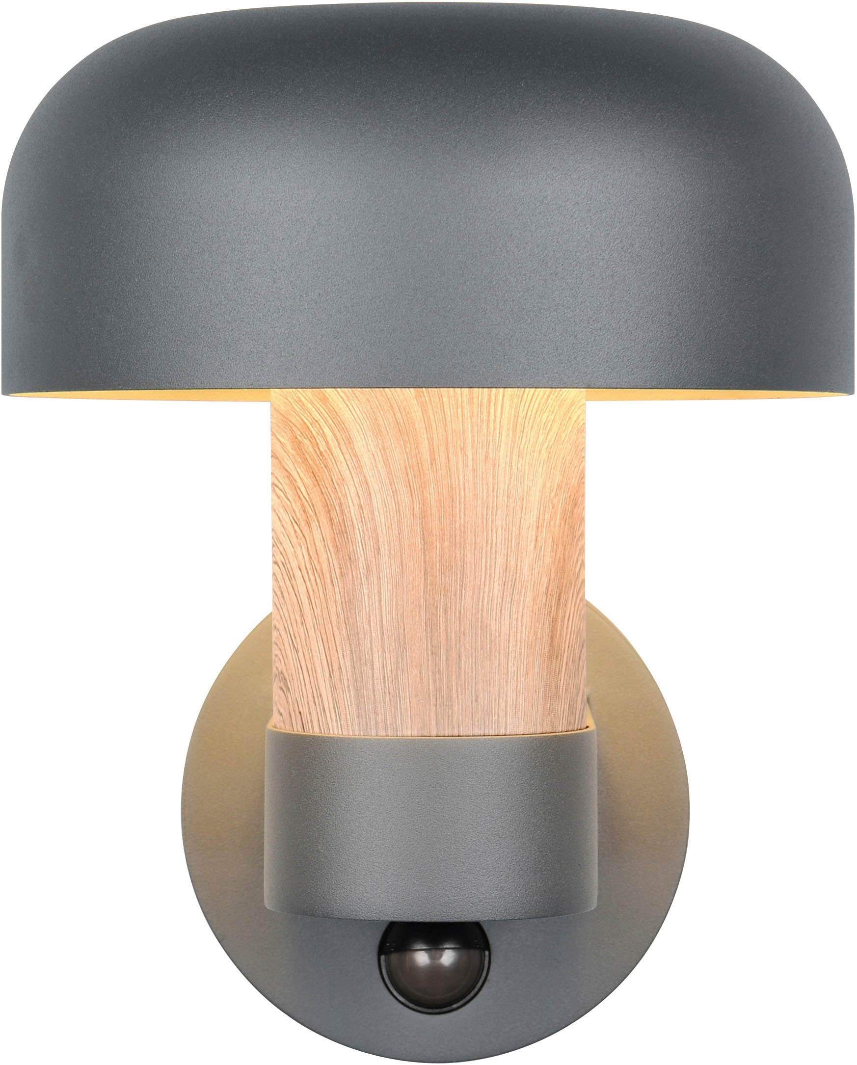 TRIO Leuchten Außen-Wandleuchte »FRASER, Fassadenbeleuchtung Laterne Pilzform, exkl 1x E27 max 10W IP54«, 1 flammig, Leuchtmittel E27 | Leuchtmittel wechselbar, Hauswand Leuchte aus Druckguss Aluminium mit Bewegungsmelder