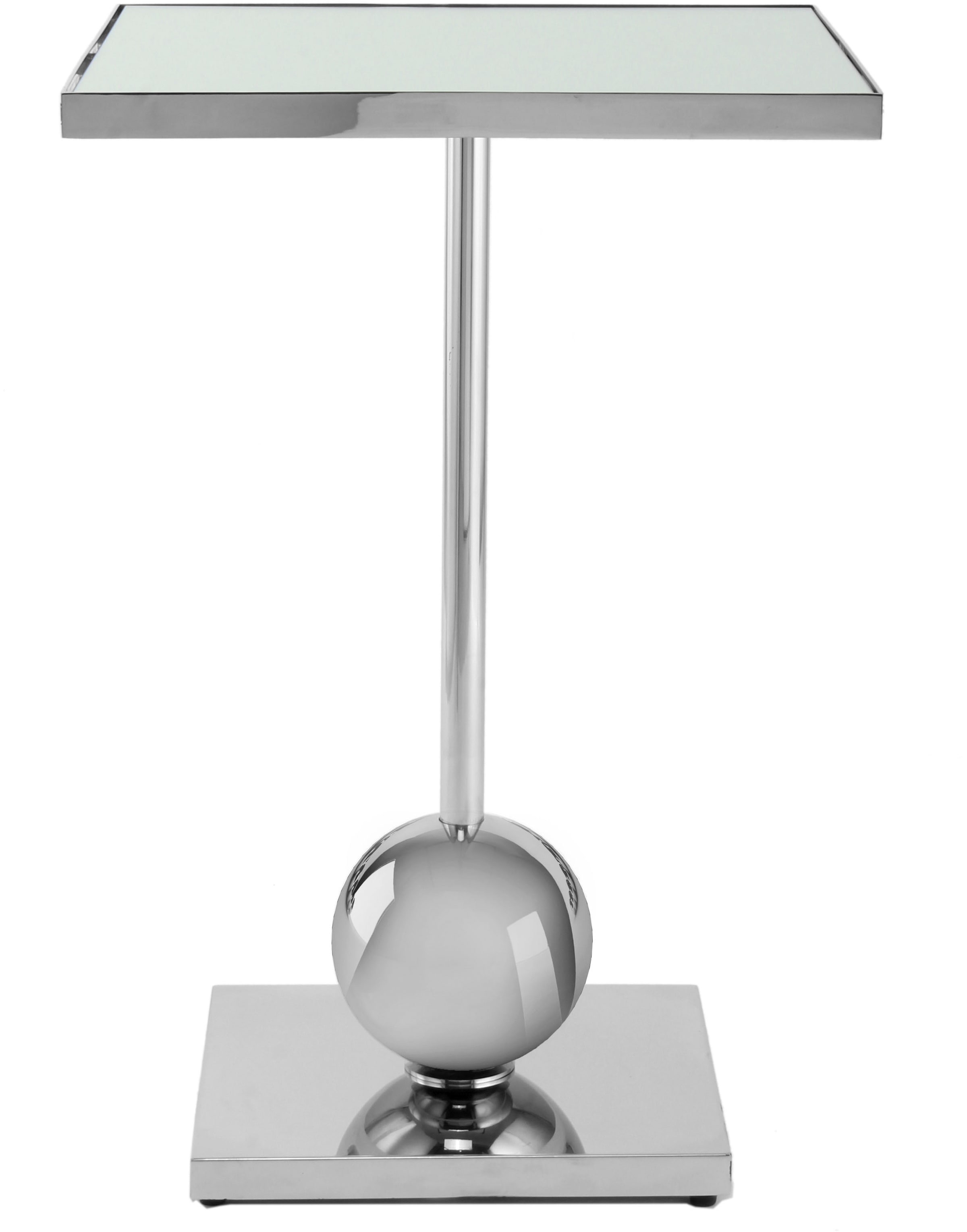 Kayoom Beistelltisch »Leva 125, Ablagefläche für Deko, Edelstahlgestell, Spiegelglasplatte« 1 Stk. tlg. modern, stabil, edel, modern, Edelstahlgestell