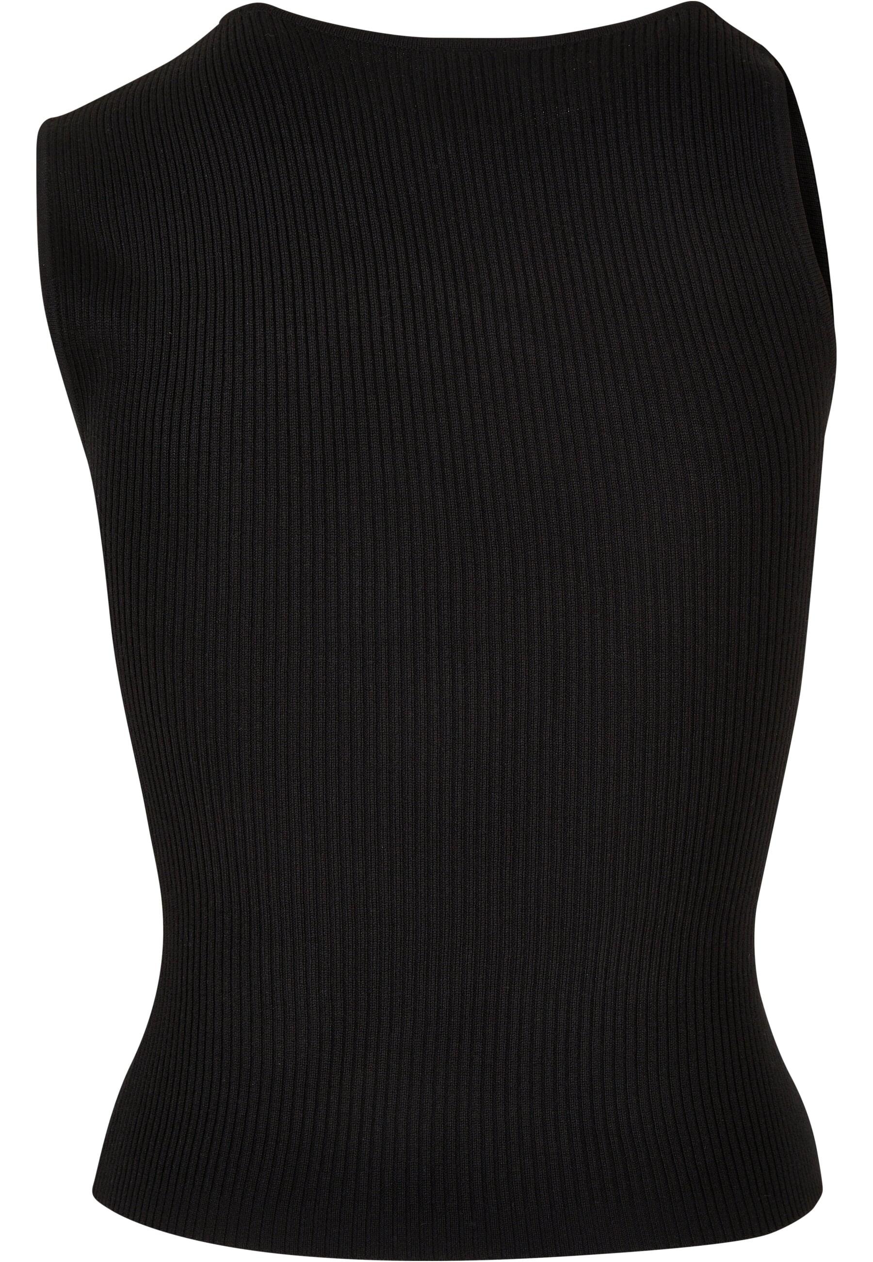 URBAN CLASSICS T-Shirt »Urban Classics Damen Ladies Rib Knit Asymmetric Top«, (1 tlg.)