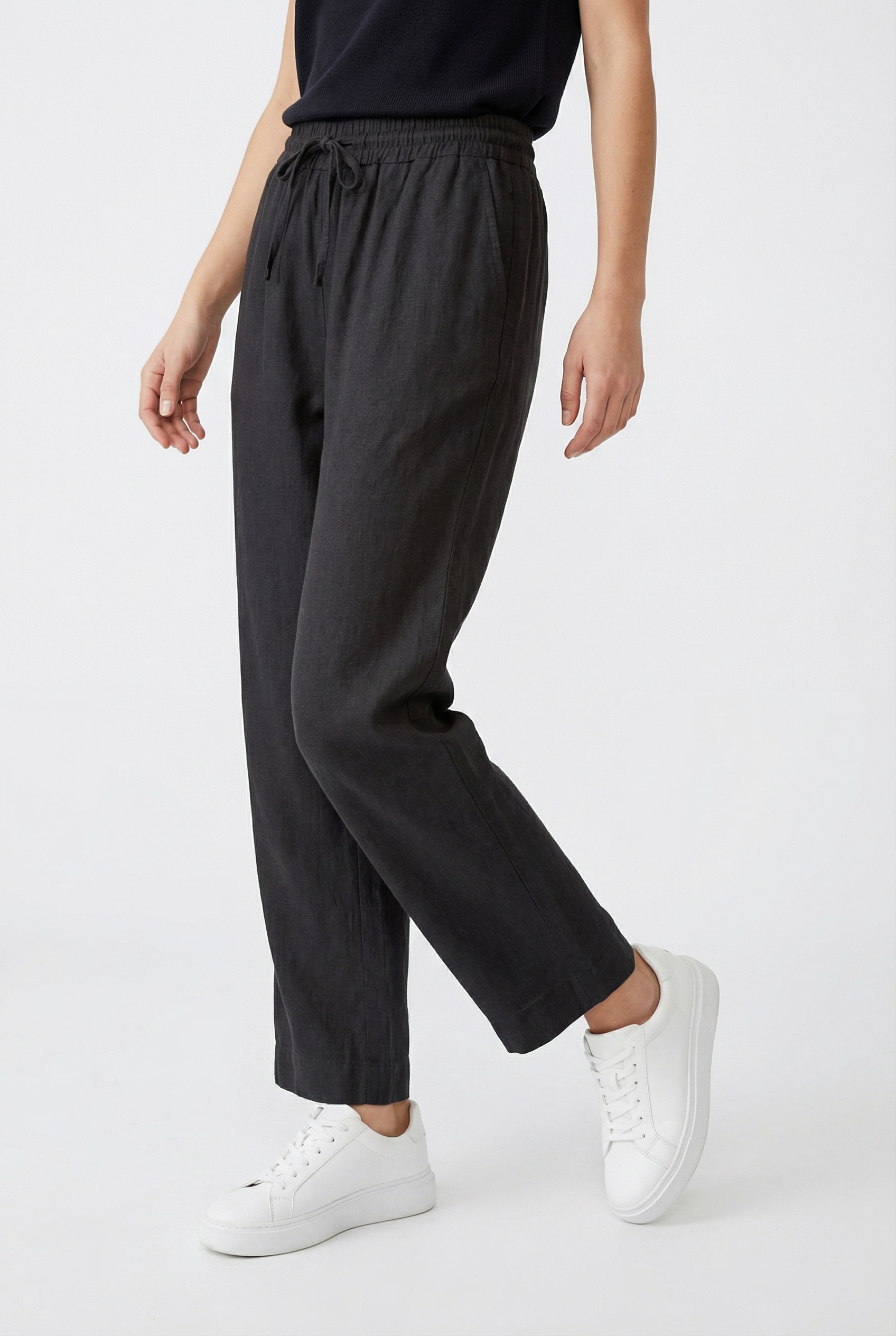 FREEQUENT 7/8-Hose "FQLAVA-ANKLE-PA" aus Leinen und mit Kordelzug