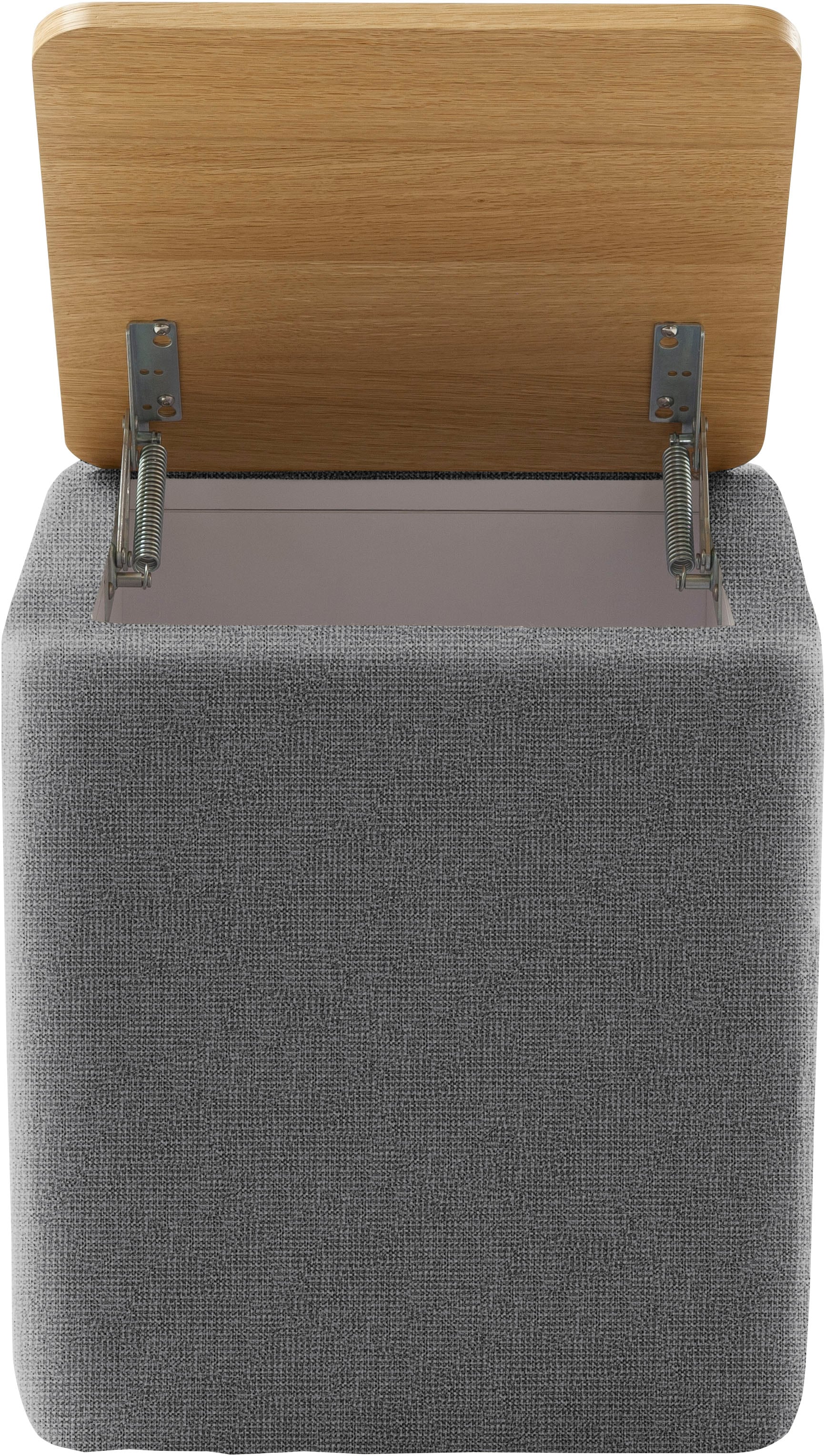 Home affaire Stauraumhocker »Kyro, Stauraum mit Tischplatte Eiche, Breite 40 cm« Stylisch, handlich und praktisch für dein Schlafzimmer