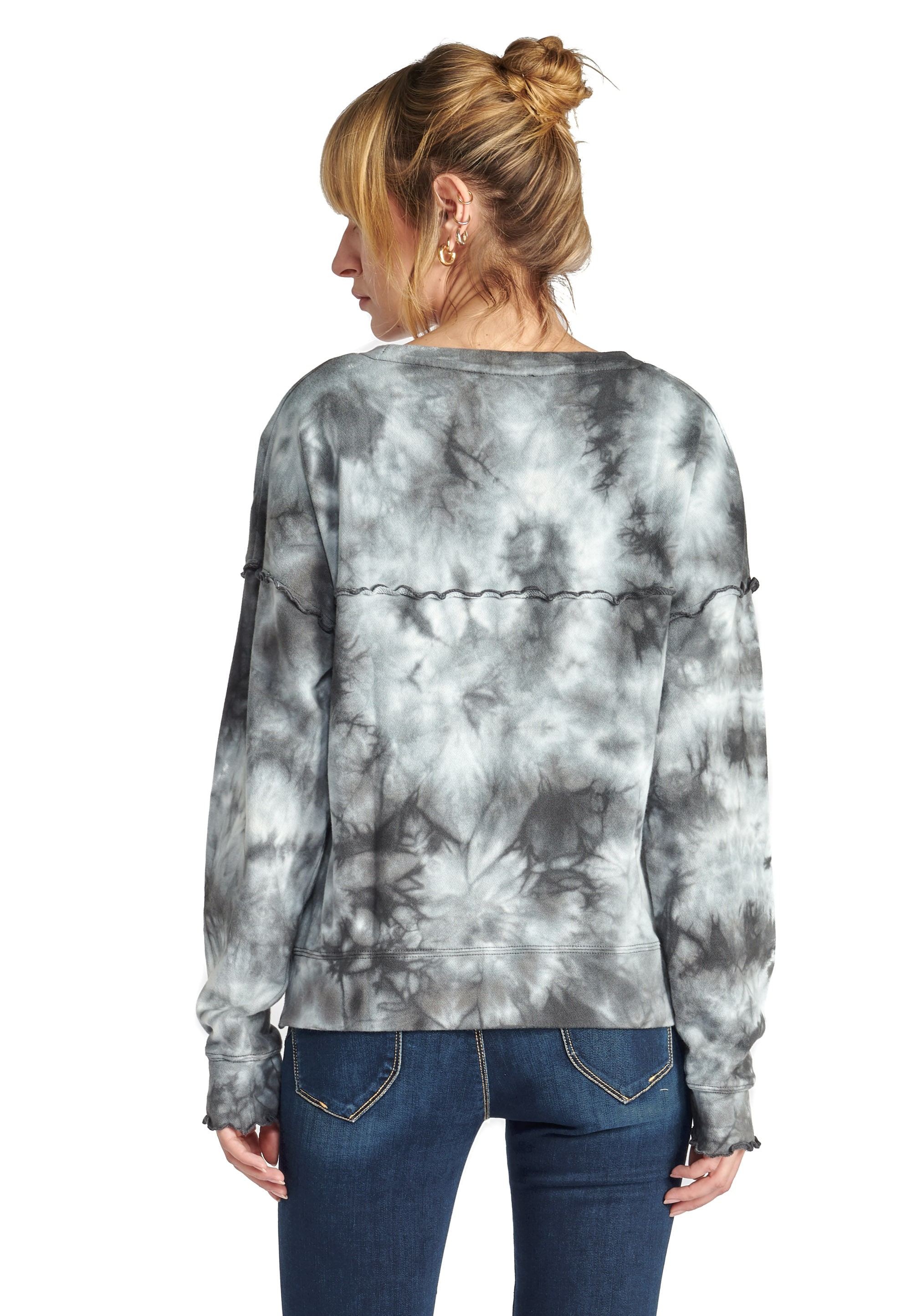 Le Temps Des Cerises Sweatshirt »JIL«, in cooler Batik-Optik