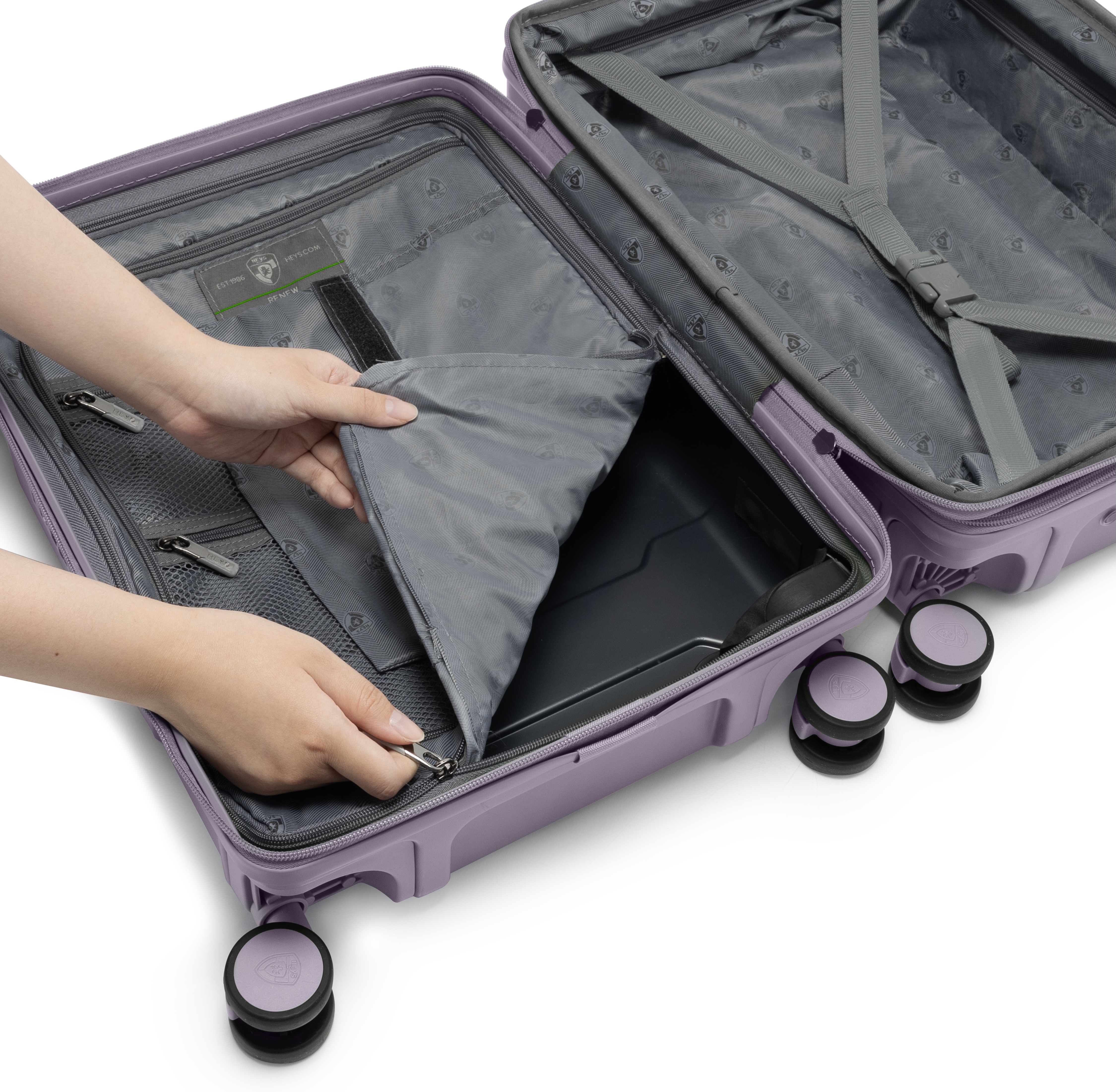 Thumbnail - Heys Hartschalen-Trolley "ReNew, verschiedene Größen und Farben" 47 l 4 Rollen herausnehmbares Innenfutter Volumenerweit...