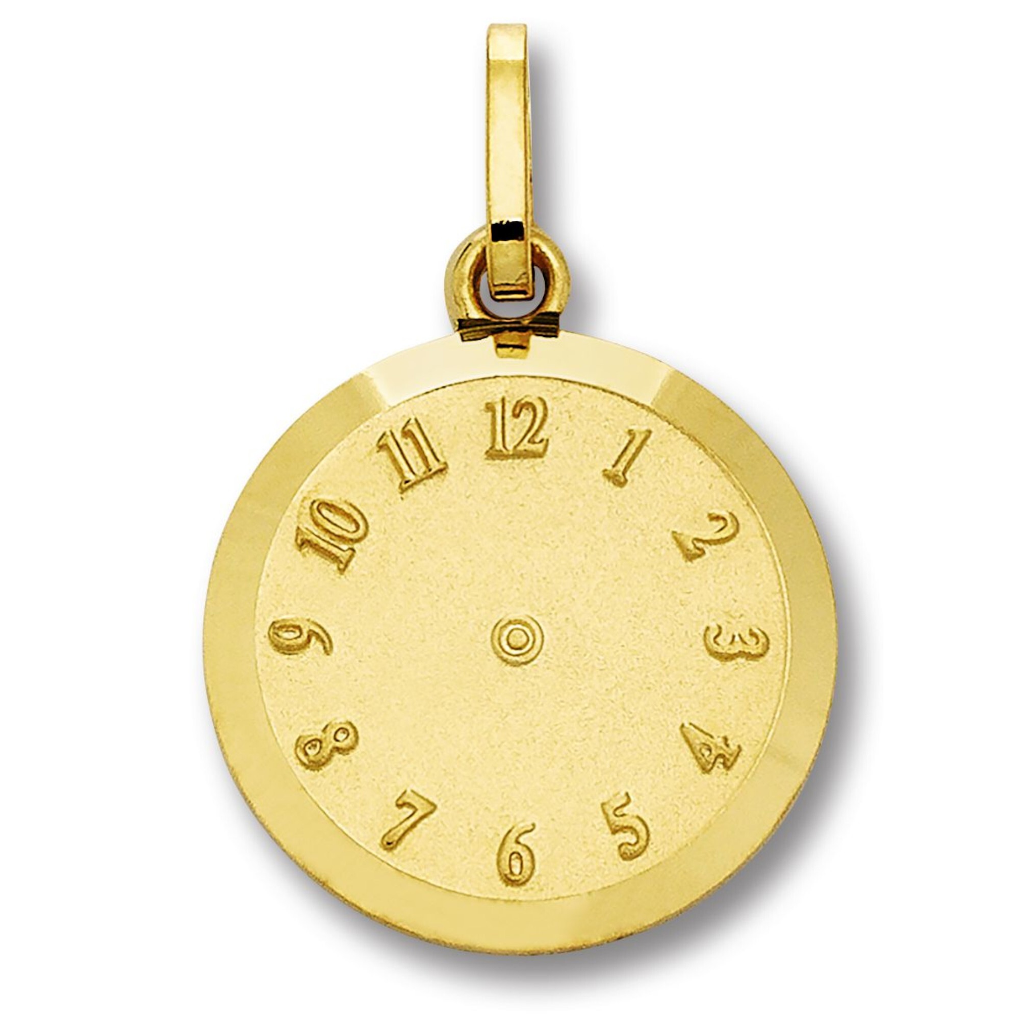Kettenanhänger ONE ELEMENT "Geburtsuhr Anhänger aus 333 Gelbgold Ø 12,5 mm", gold, Schmuckanhänger, Mädchen, Gelbgold 333 Gold, Gelbgold 333, Gold, Kettenanhänger, Bedeutungsvoll & zeitlos – ein Begleiter mit Persönlichkeit