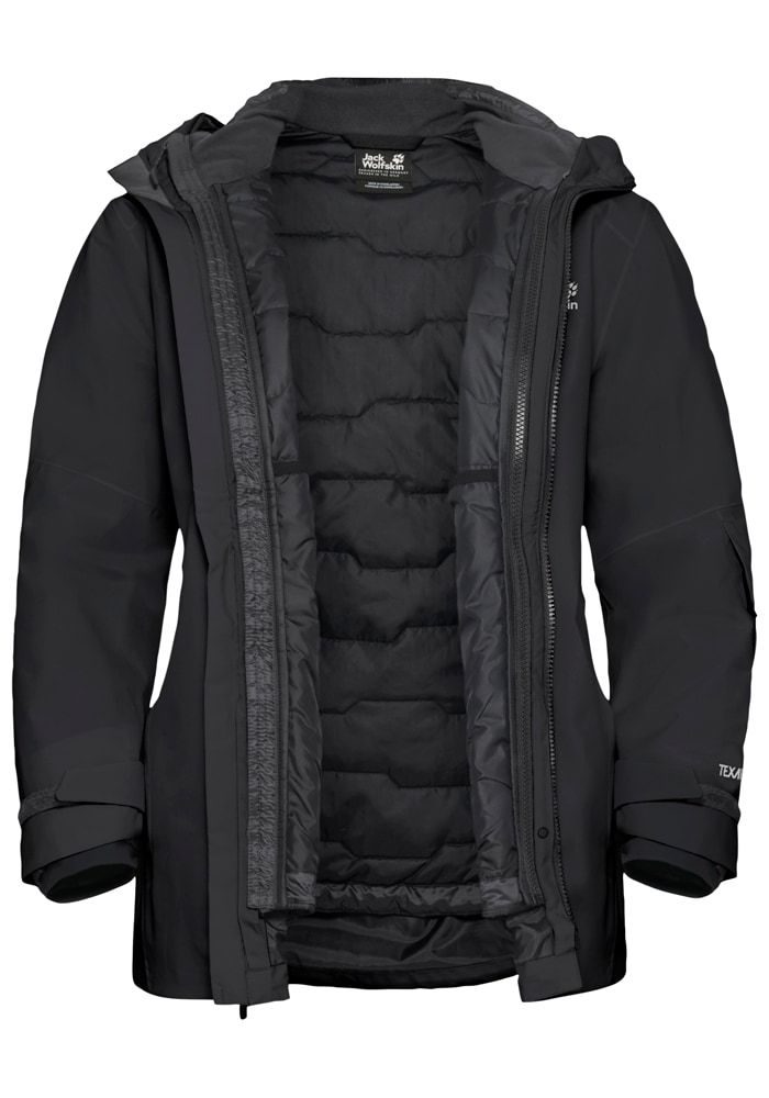 Jack Wolfskin Skijacke »FLOWLINE 3IN1 JKT W«, mit Kapuze
