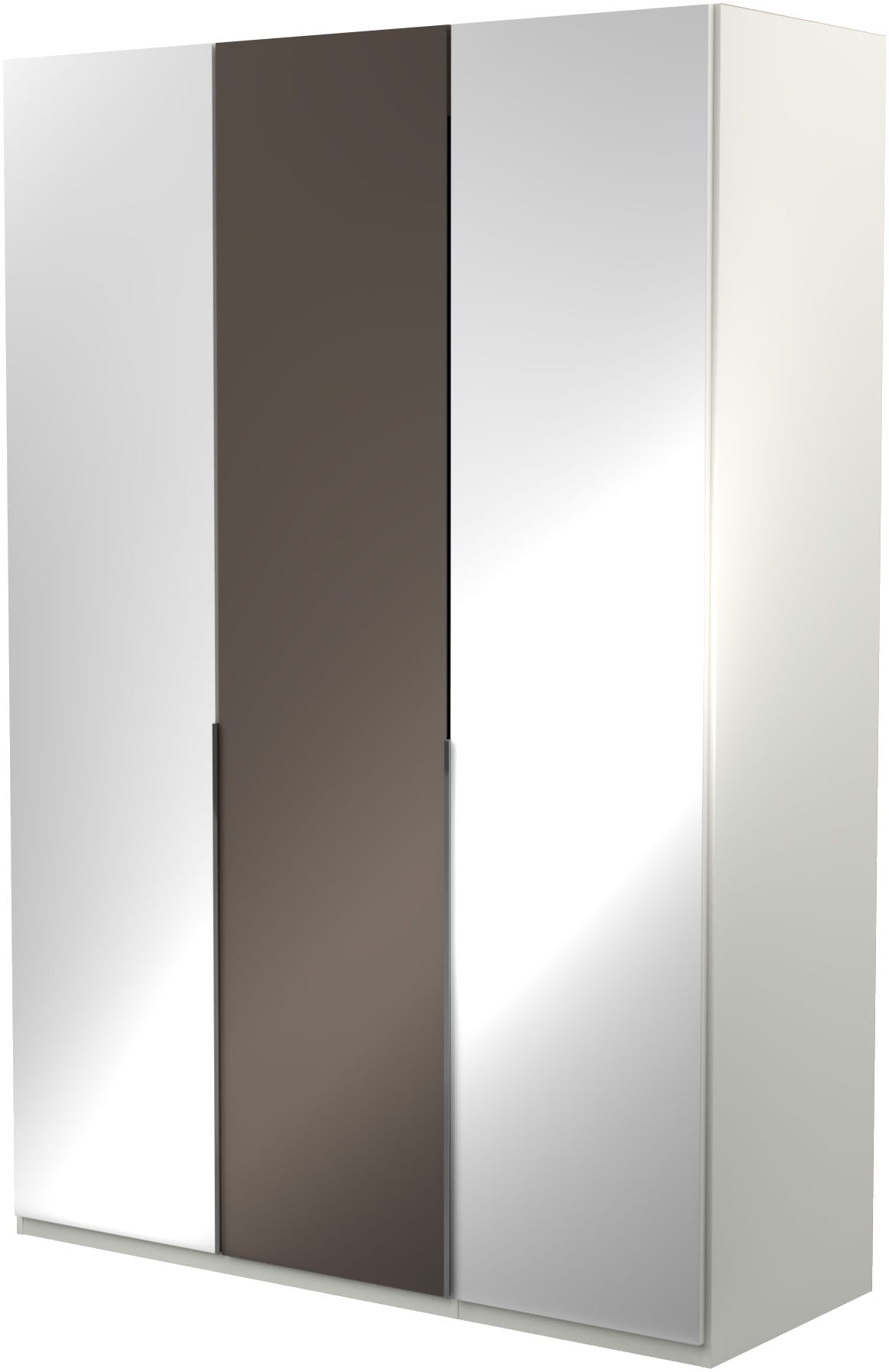 Musterring Kleiderschrank "San Diego, Kleiderschrank, Schrank, Garderobe, mit Glastüren" 1 Stk. tlg. 3-türig (gedämpft), 4 Böden, 2 Kleiderstangen, Chromgriffe