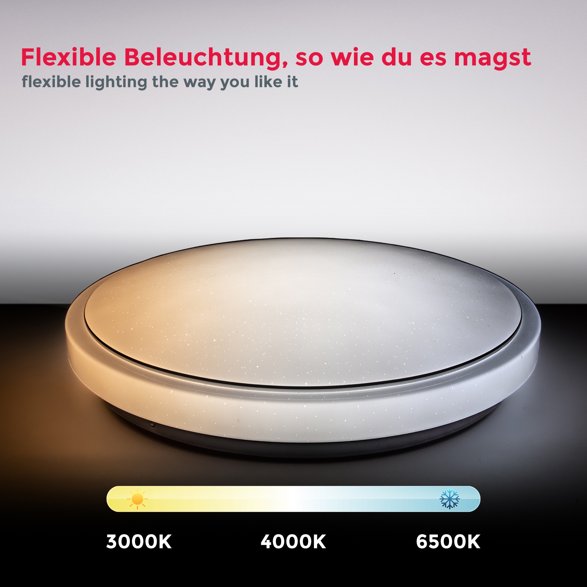 B K Licht Led Sternenhimmel Led Board Warmweiss Neutralweiss Kaltweiss Smart Home Deckenleuchte Led Sternenlicht Leuchte Dimmbar 24w Glitzer Lampe Wifi Kaufen Baur