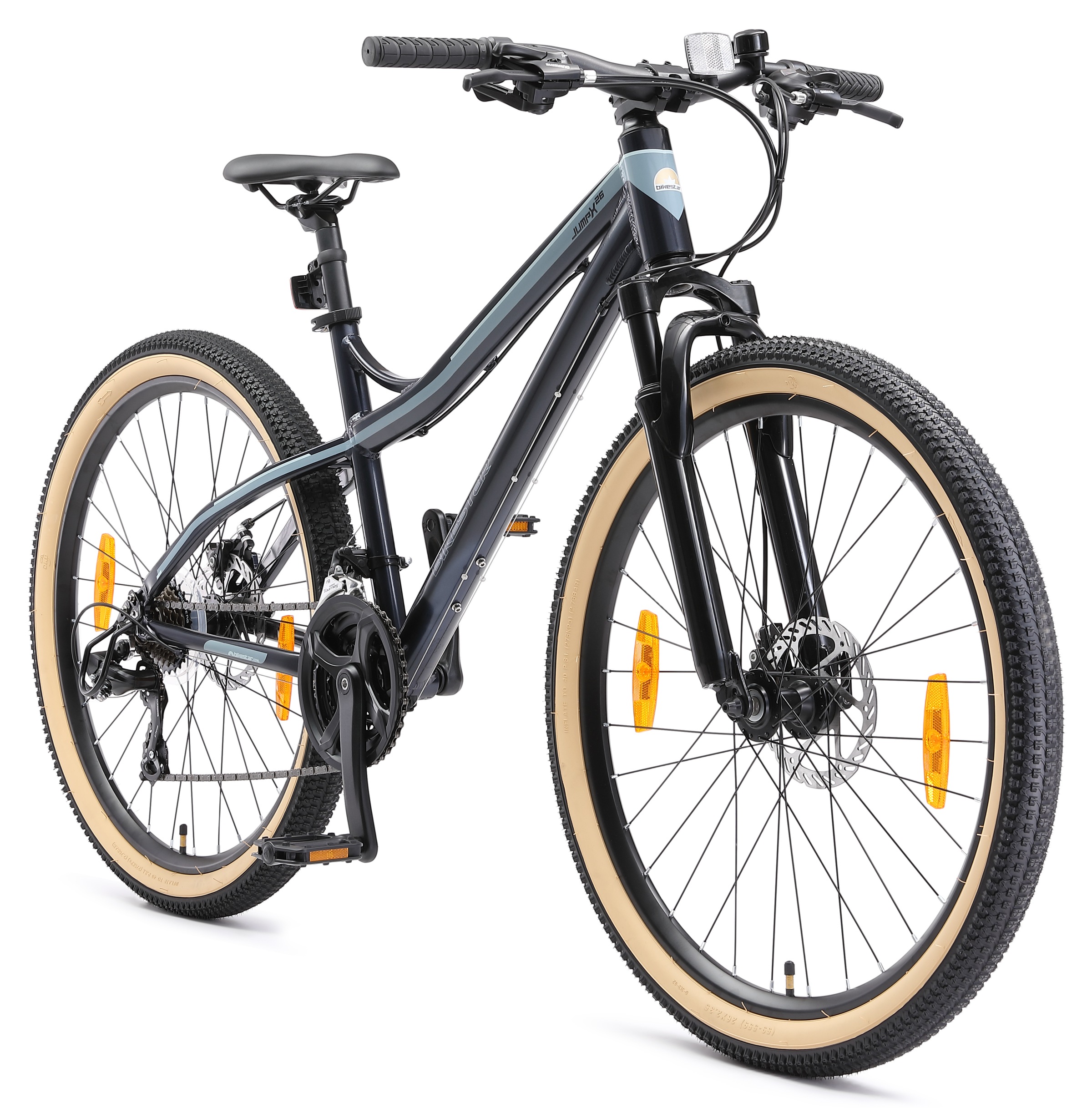 Bikestar Mountainbike 21 Gang Shimano RD-TY300 Schaltwerk Kettenschaltung für Damen und Herren, Kettenschaltung