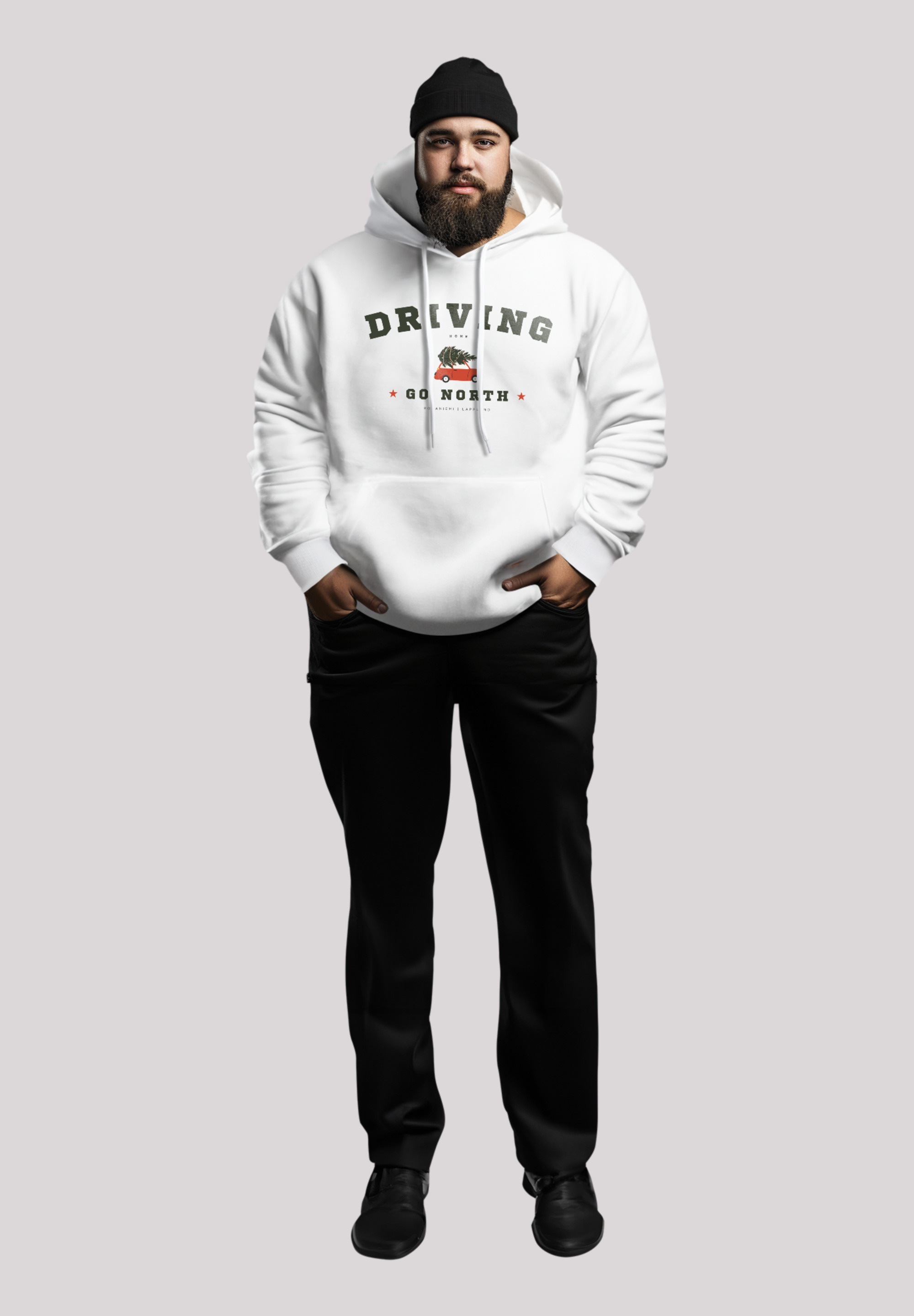 F4NT4STIC Kapuzenpullover »Driving Home Weihnachten PLUSSIZE«, Premium Qualität