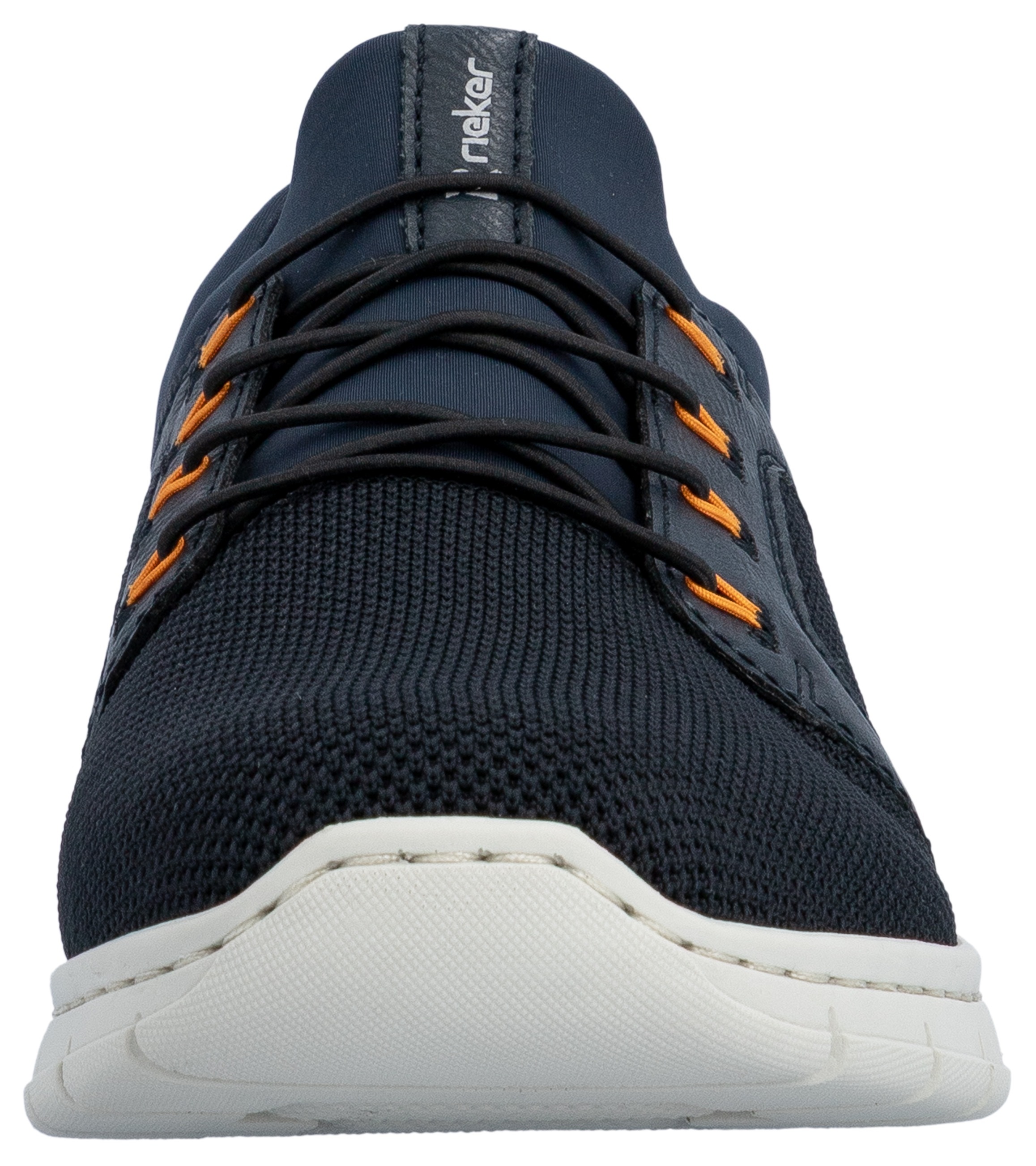 Slip-On Sneaker RIEKER, Herren, Gr. 44, bunt (dunkelblau, braun), Lederimitat, Textil, Schuhe, Schlupfschuh, Halbschuh, Freizeitschuh mit Gummizug, zum Schlupfen 3