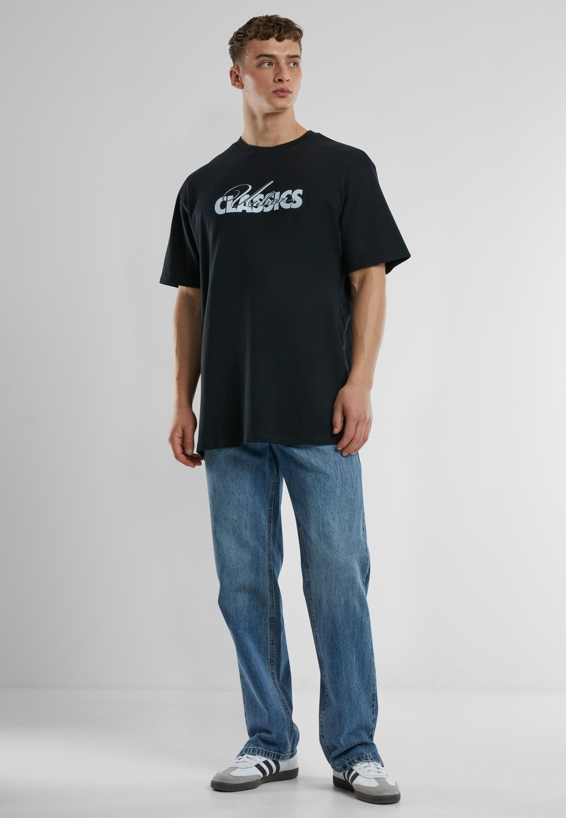 URBAN CLASSICS T-Shirt »Urban Classics UC Cursive Bold Logo Heavy Oversized Tee«, (1 tlg.)