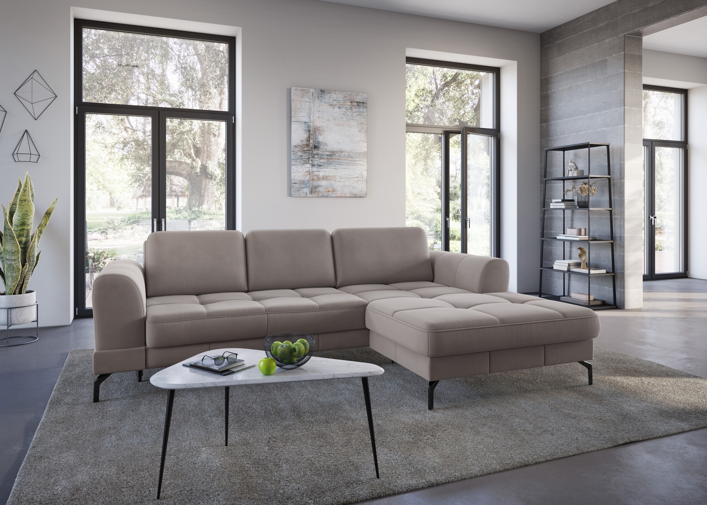 sit&more Ecksofa "Bendigo L-Form", inklusive Sitztiefenverstellung, Bodenfr günstig online kaufen
