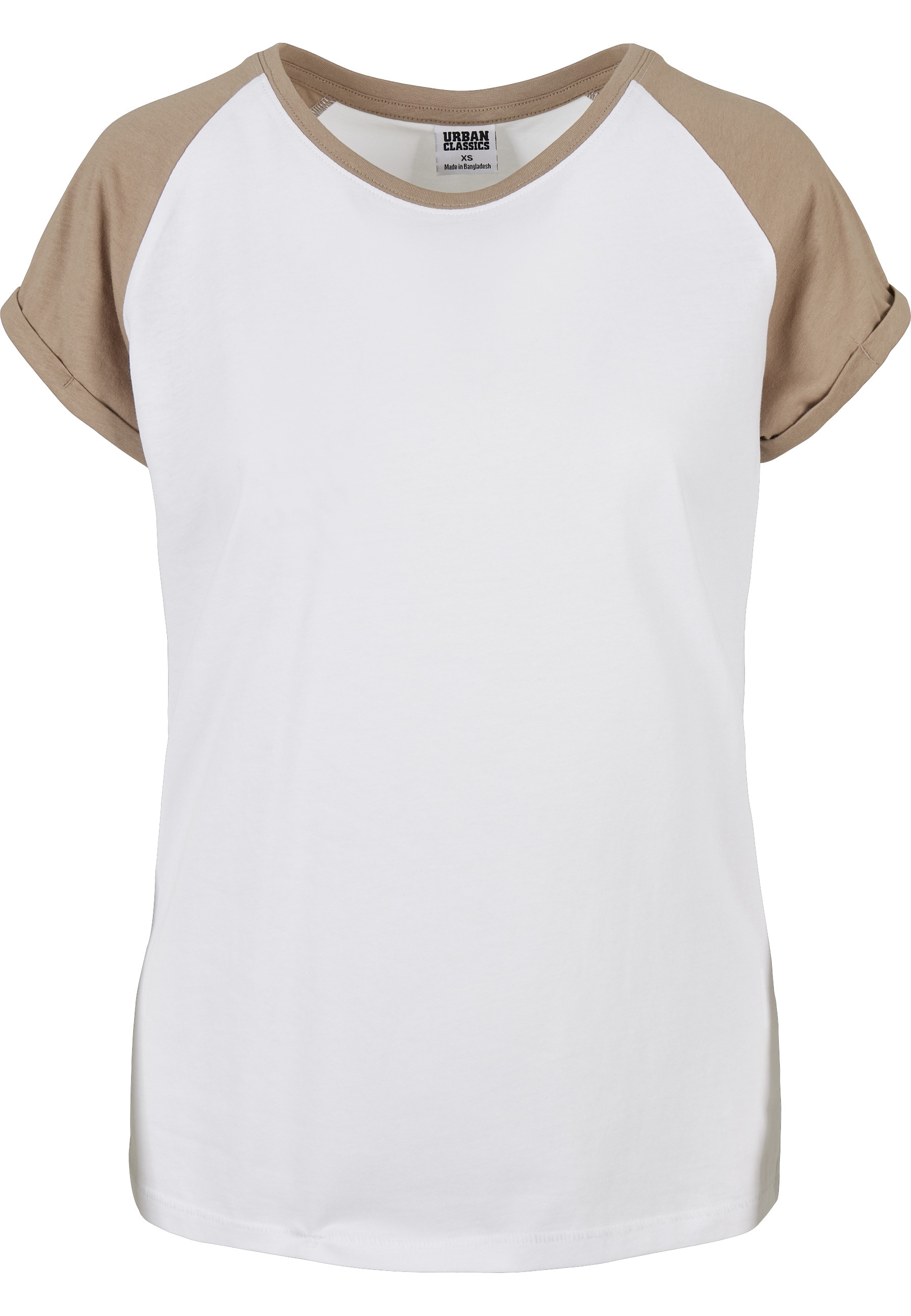 URBAN CLASSICS Kurzarmshirt "Urban Classics Damen Ladies Contrast Raglan Tee" 1
