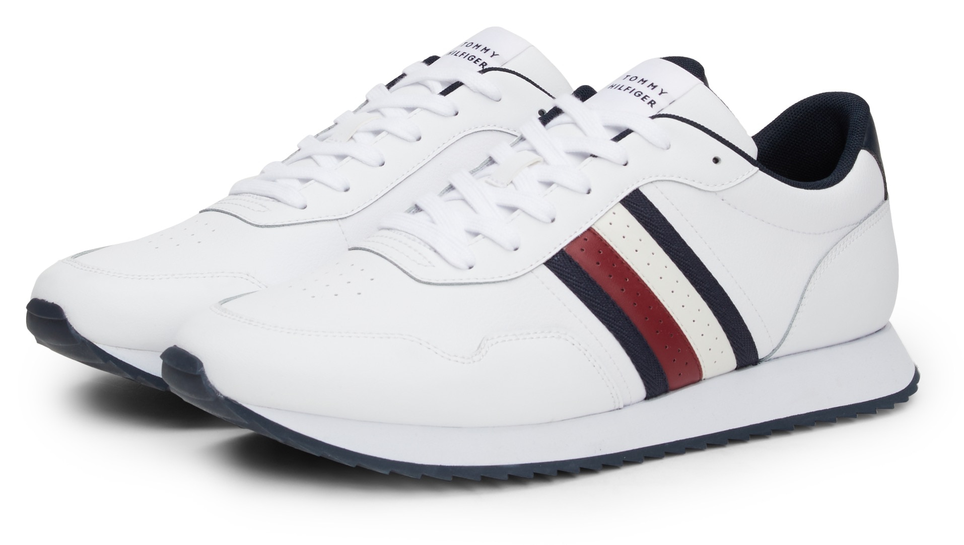 Tommy Hilfiger Plateausneaker "RUNNER EVO LTH MIX ESS", Freizeitschuh, Halb günstig online kaufen