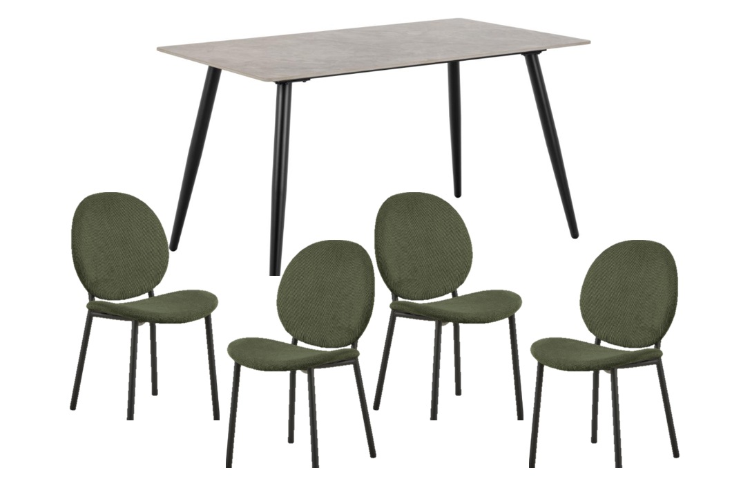 ACTONA GROUP Esszimmer-Set "Essgruppe, Speisetisch mit Stühlen", (Komplett- günstig online kaufen
