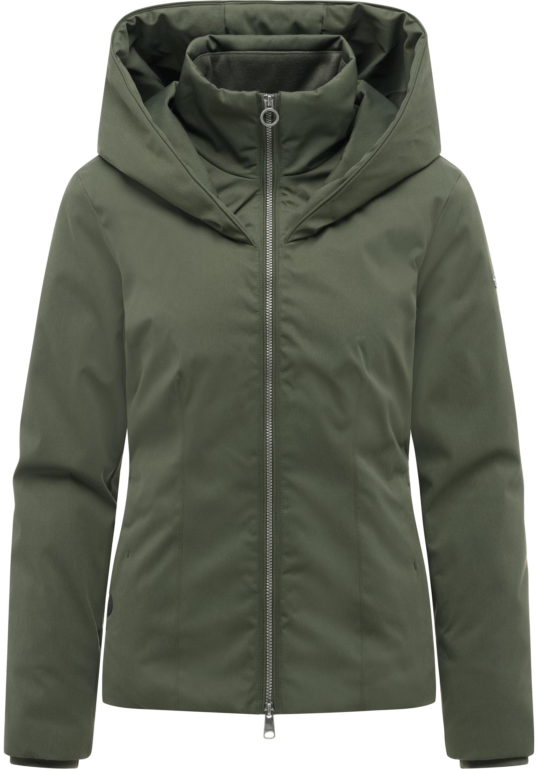 Ragwear Funktionsjacke "Annona Y" mit Kapuze Warme Damen Winterjacke mit weit nach vorn gezogener Kapuze
