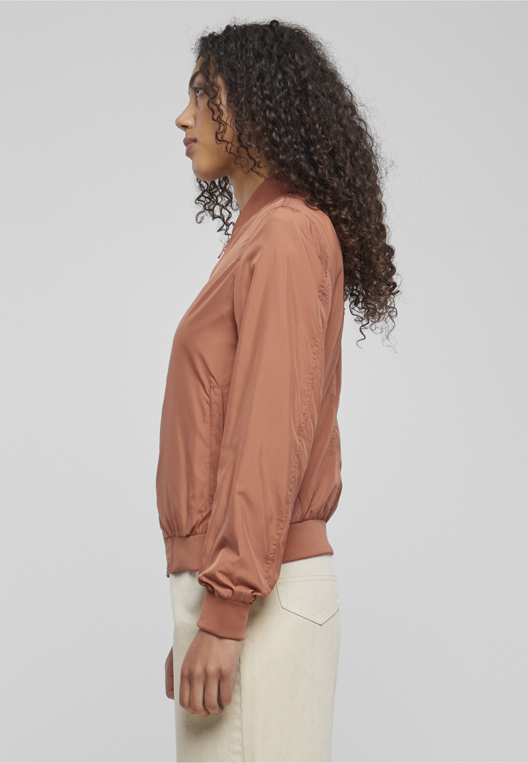 URBAN CLASSICS Allwetterjacke »Urban Classics Damen Ladies Light Bomber Jacket« 1 Stk. tlg. ohne Kapuze