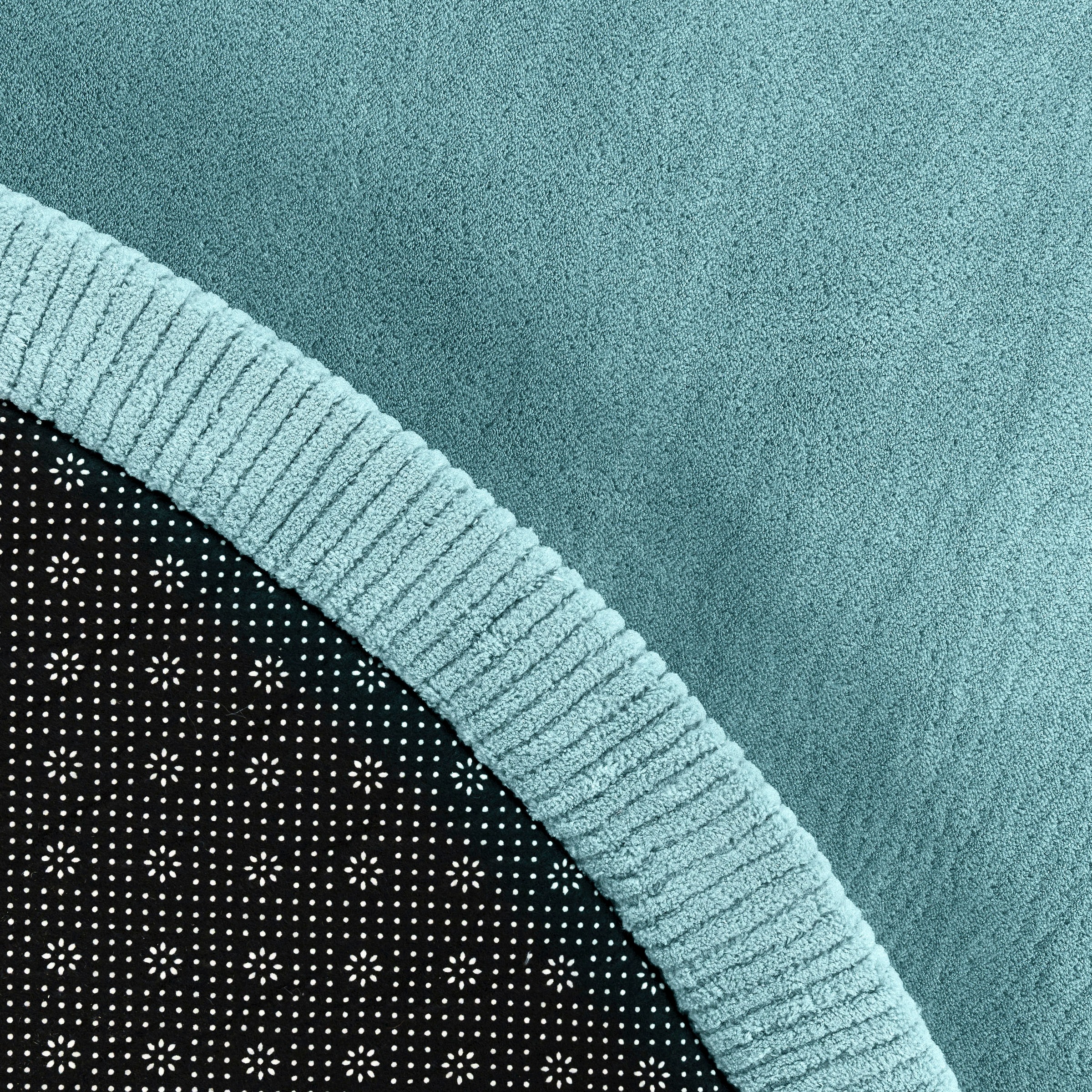 Paco Home Teppich "Tatami 475" rund 24 mm Höhe Kurzflor, Uni Farben, mit Me günstig online kaufen