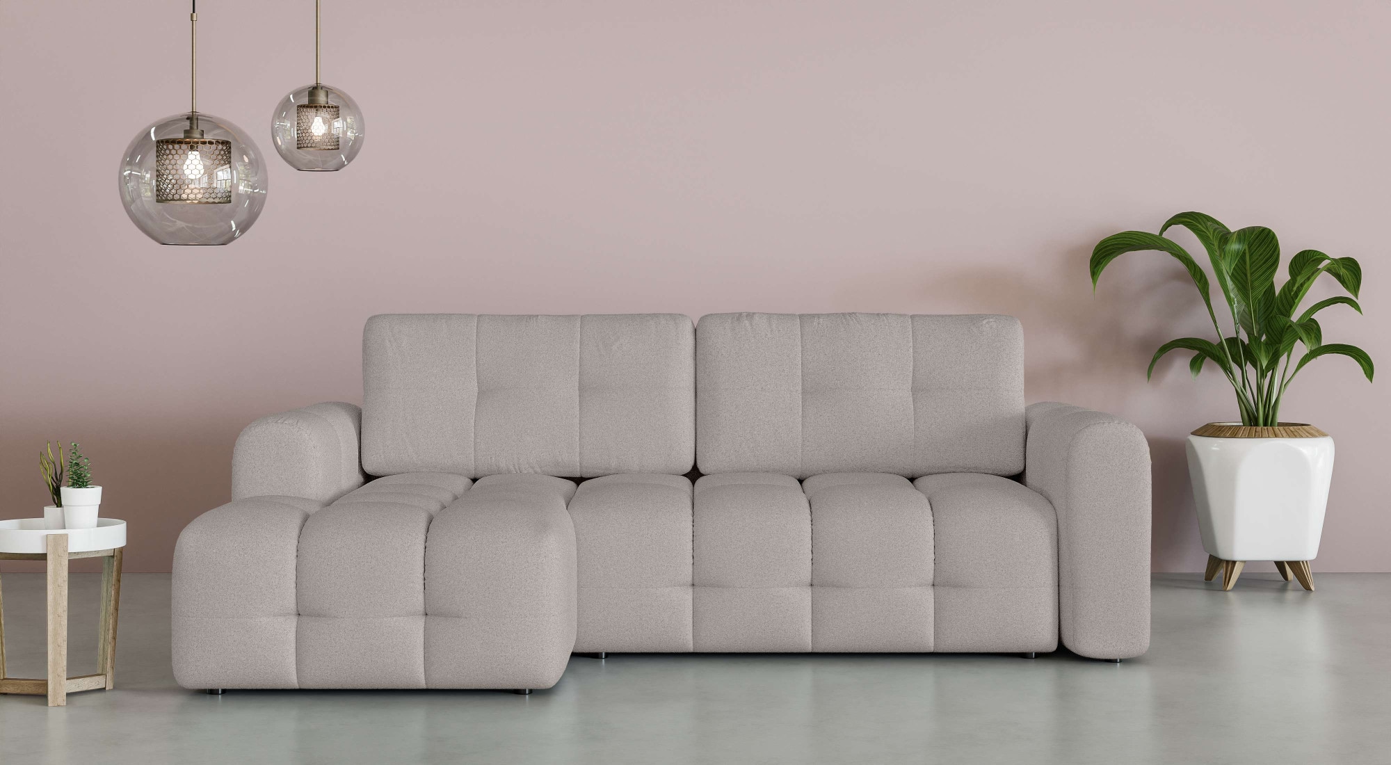 OTTO home Ecksofa "Manilla, wahlweise mit Bettfunktion, B/T/H 265/170/91 cm günstig online kaufen