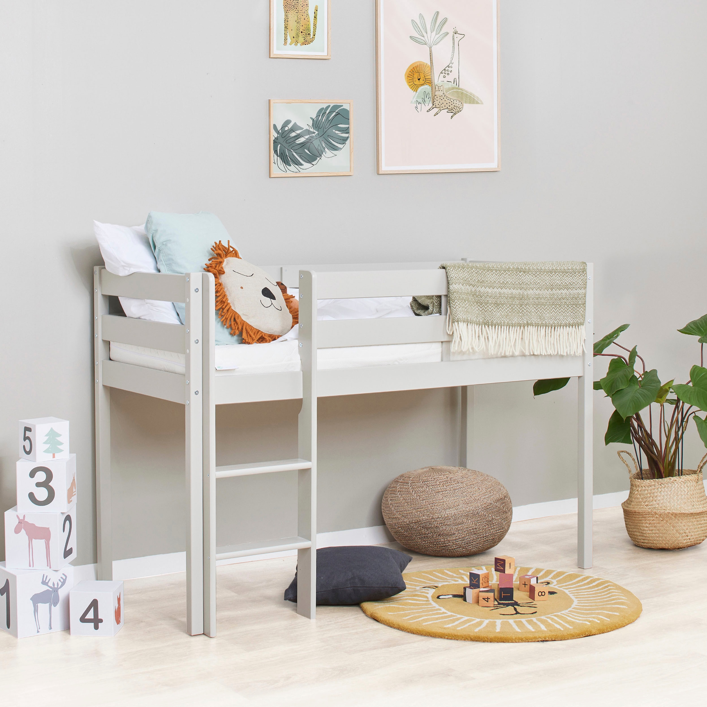 Hoppekids Spielbett »ECO COMFORT, Hochbett, in 2 Einzelbetten teilbar«, Höhe 72cm, Farbe & Größe & Matratze